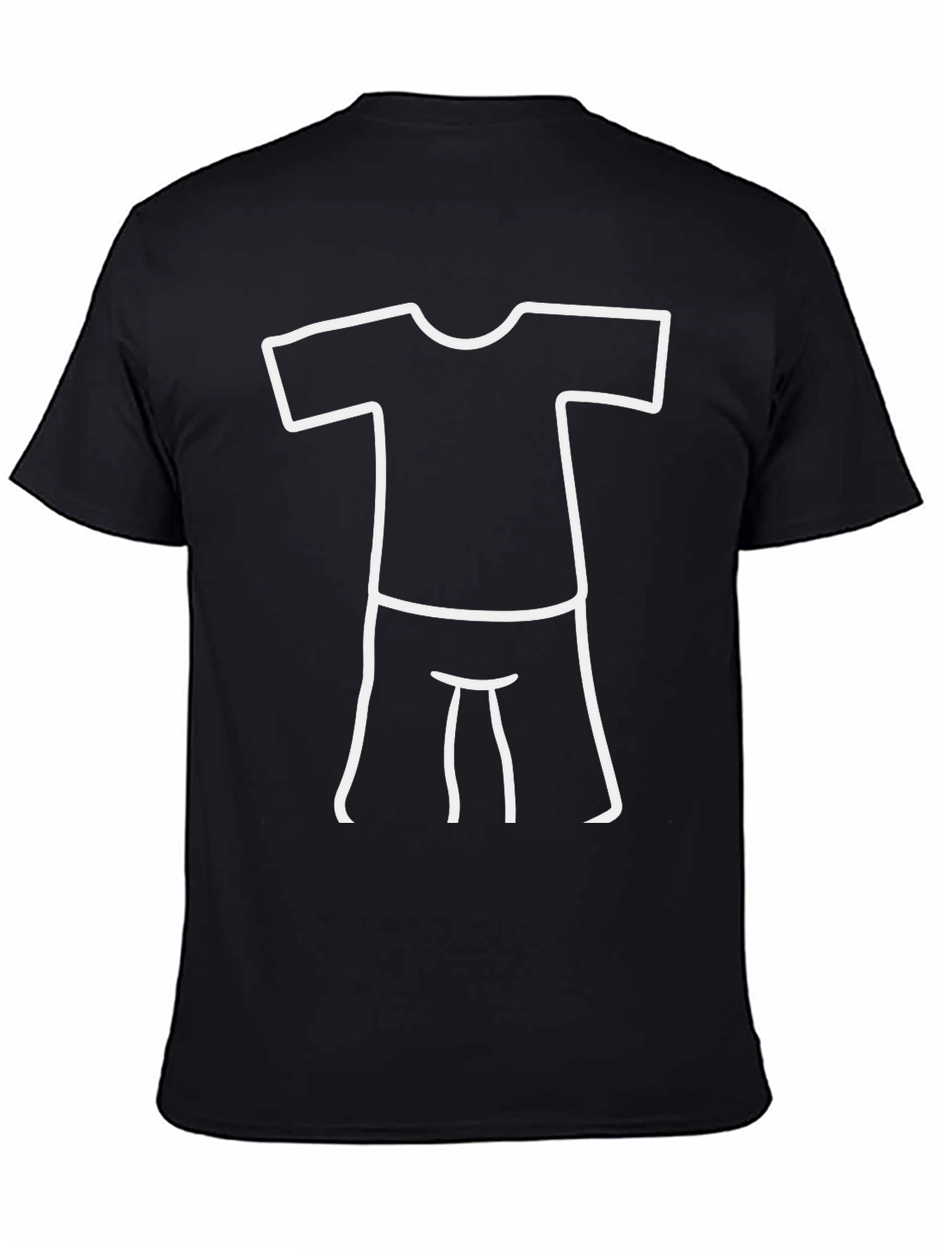 T-Shirt & Shorts Outline Novelty Tee
