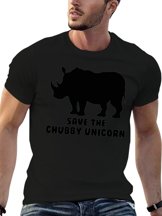 Save the Chubby Unicorn Rhino Graphic Tee