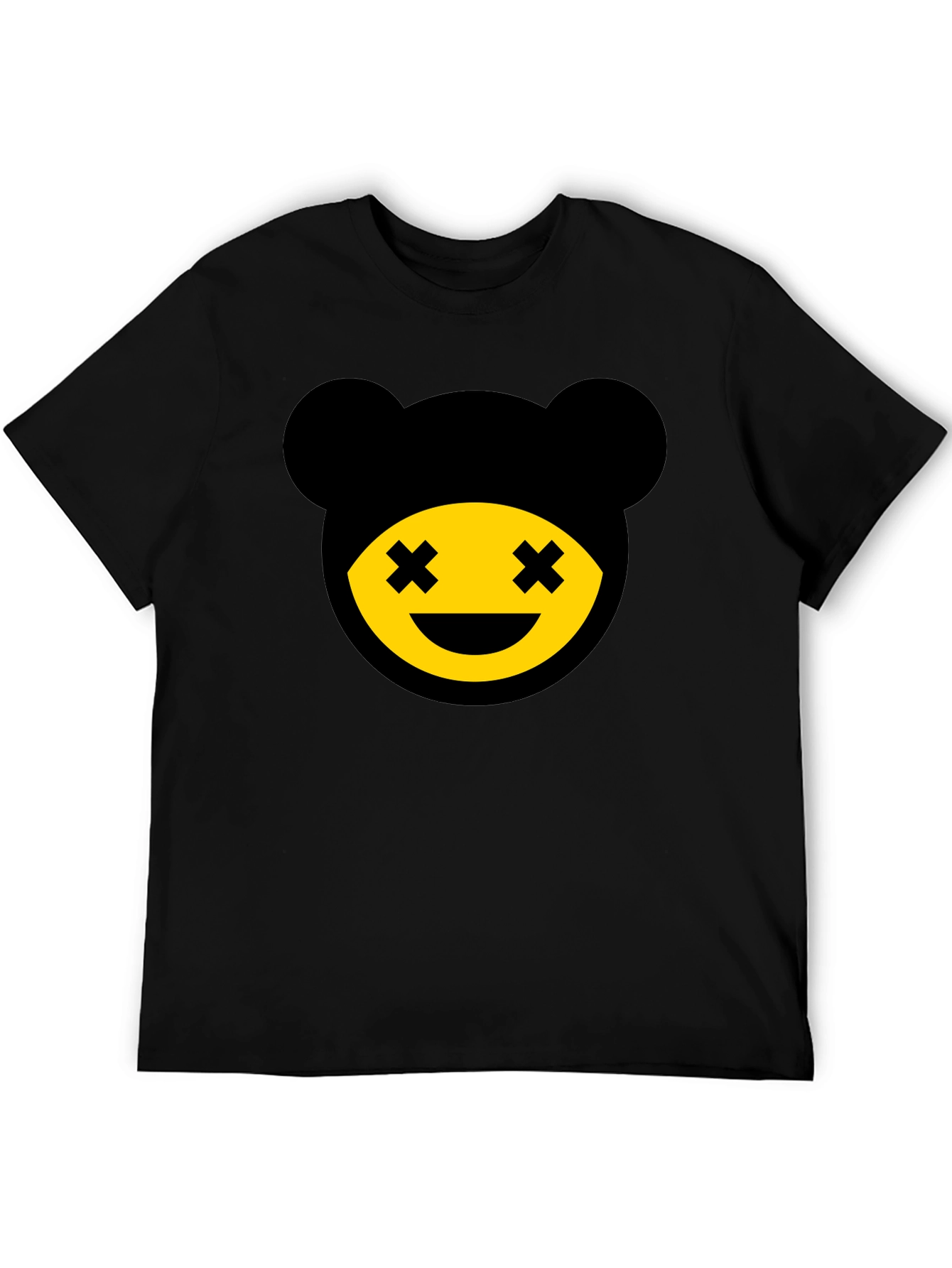 Graphic Bear Tee - Mens Black Crew Neck T-Shirt