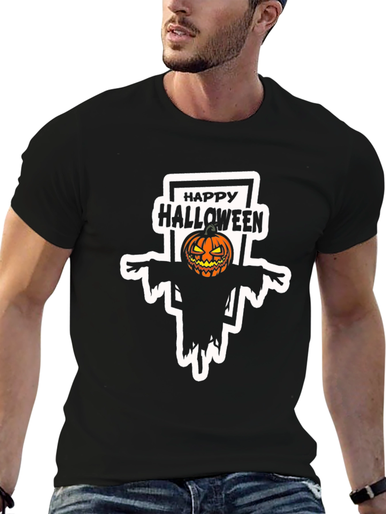 Happy Halloween Pumpkin Scarecrow T-Shirt