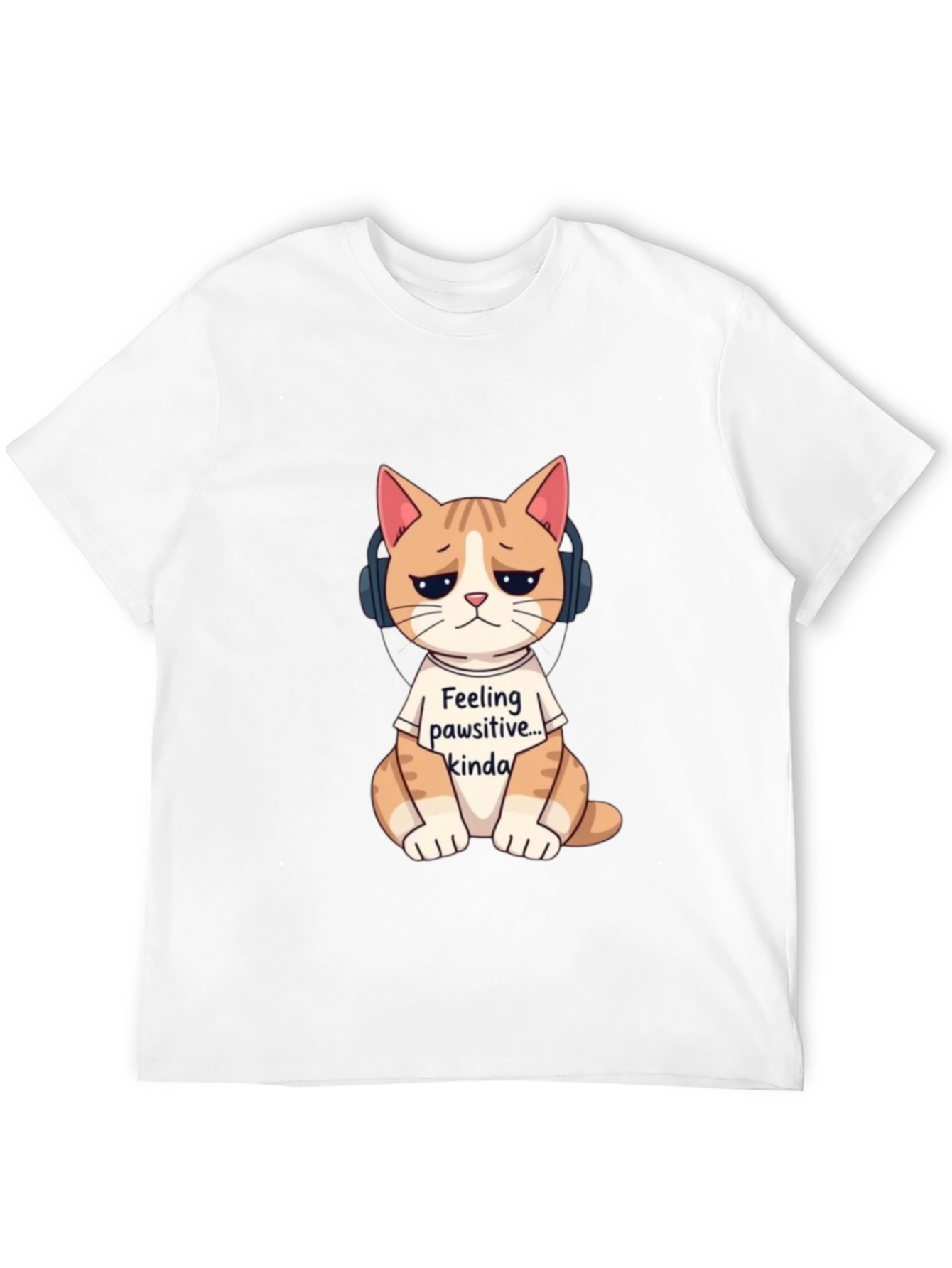 Feeling Pawsitive Cat T-Shirt - Unisex Black Tee