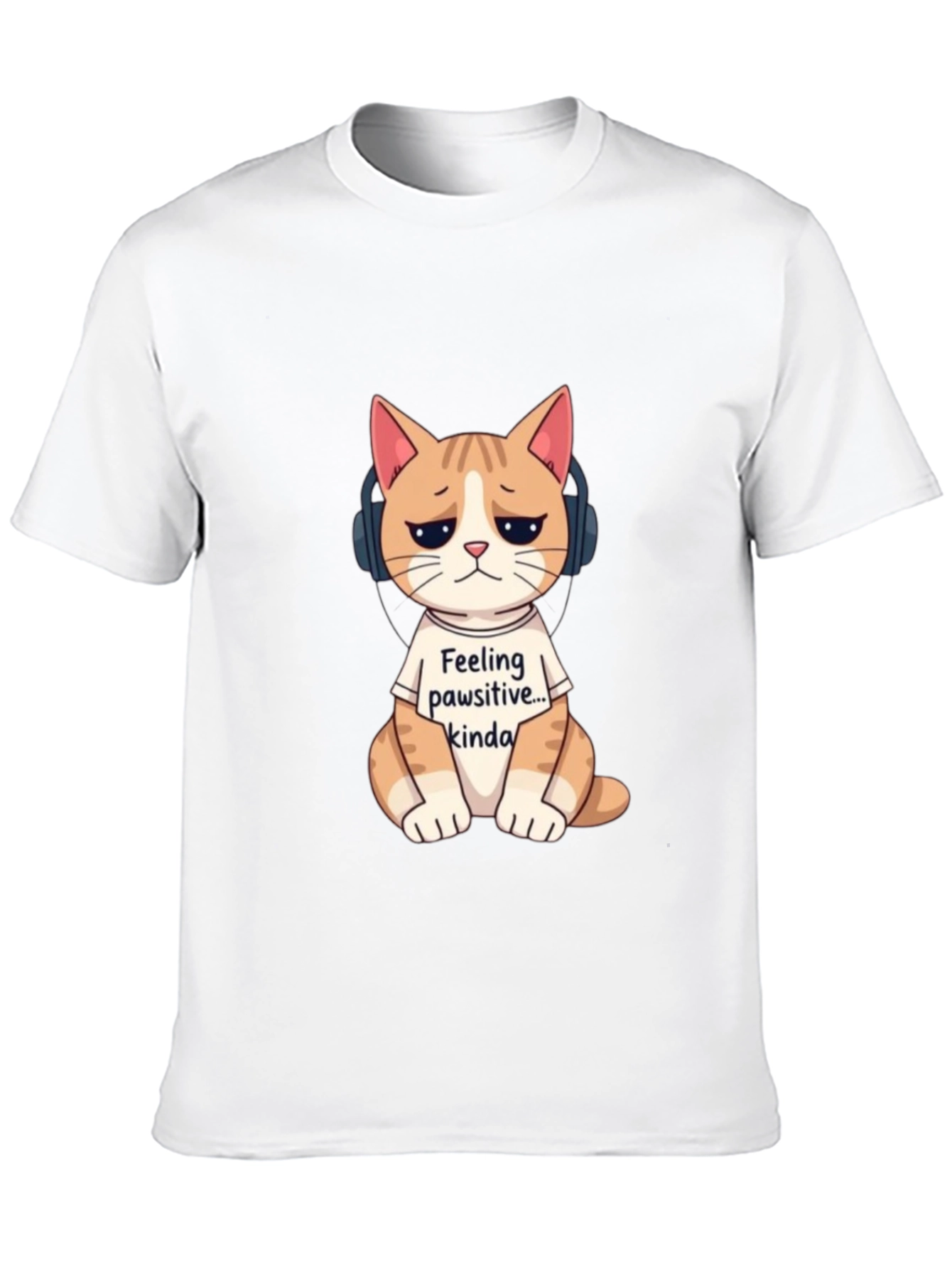 Feeling Pawsitive Cat T-Shirt - Unisex Black Tee