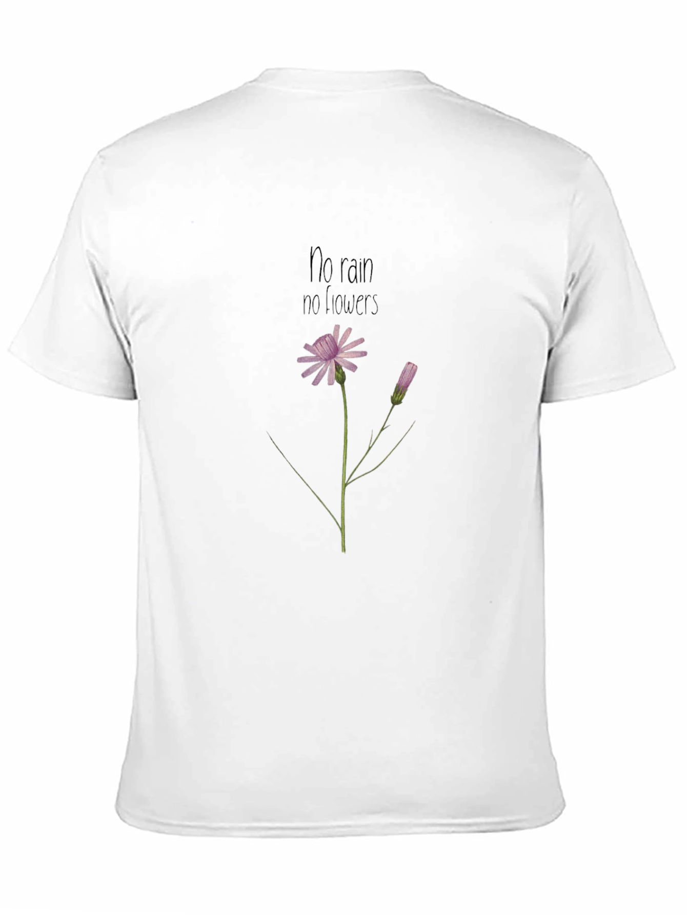 Inspirational Flower Graphic Black T-Shirt