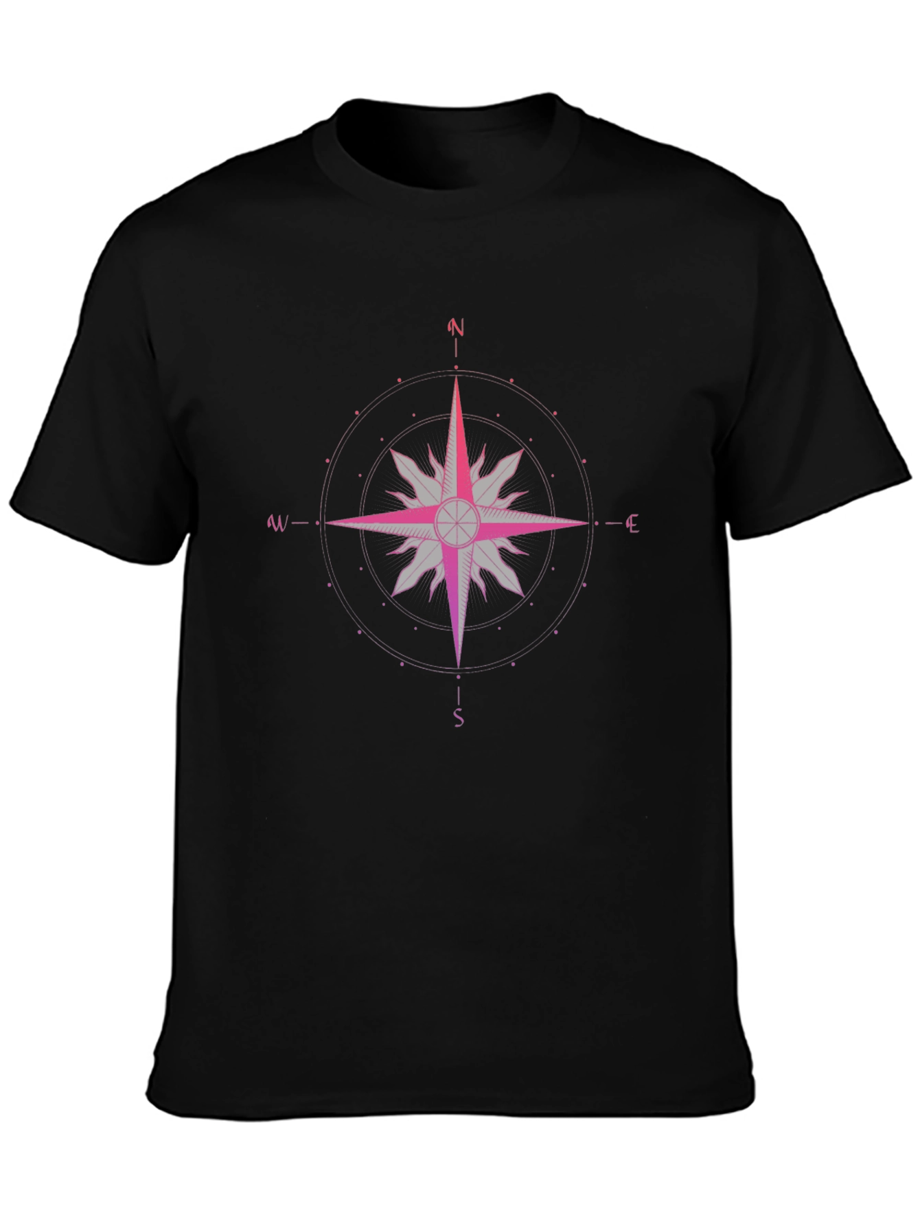 Compass Star Graphic Black T-Shirt