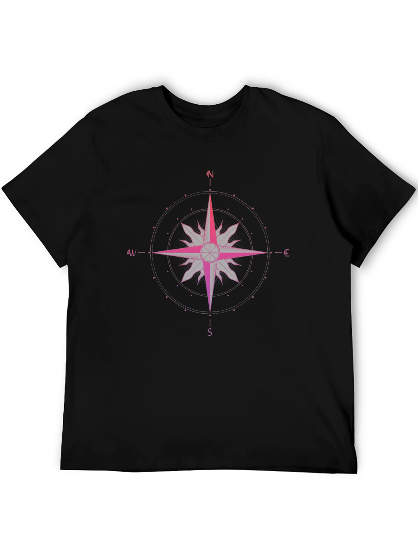 Compass Star Graphic Black T-Shirt