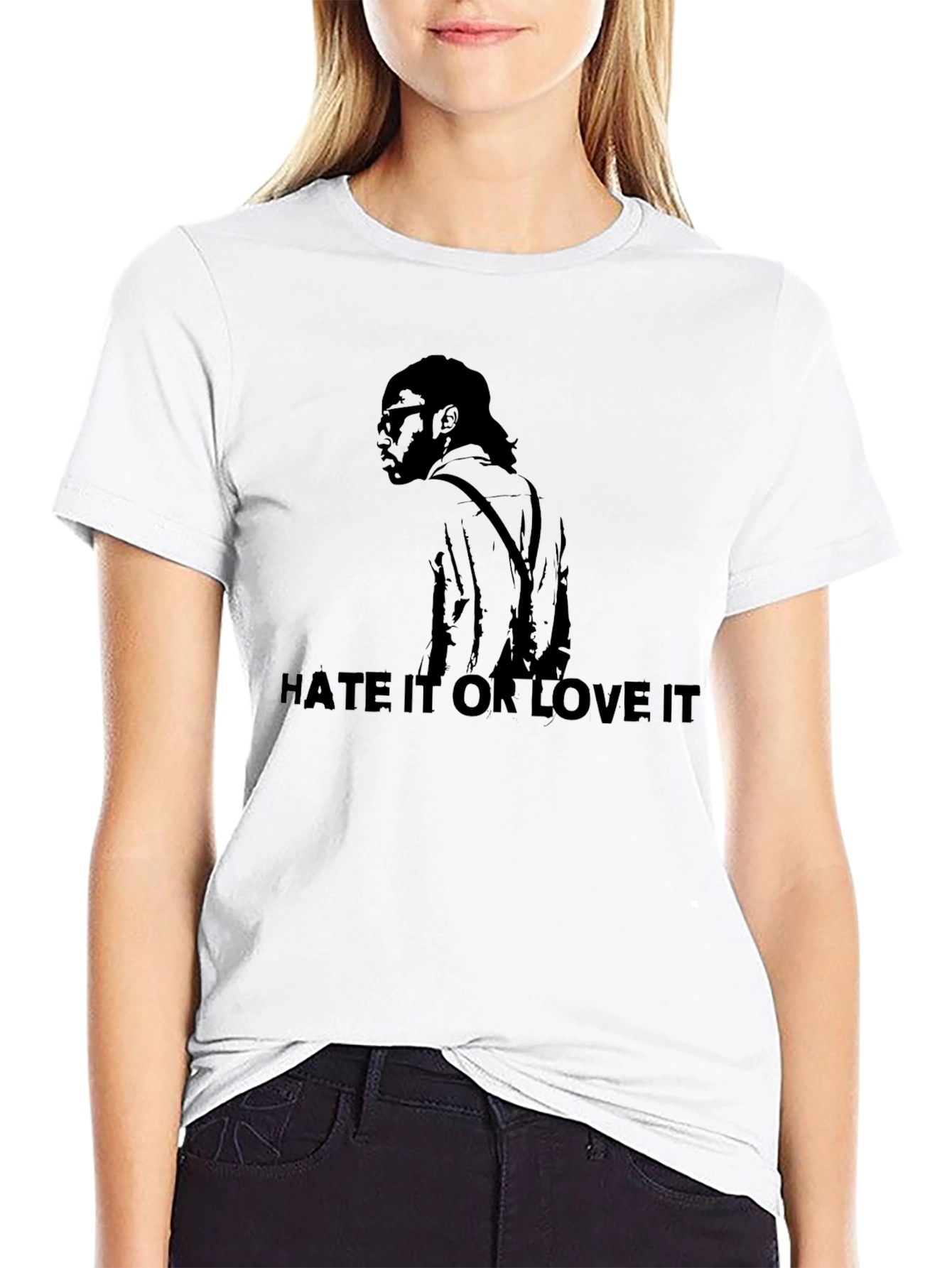 Hate It Or Love It Black Graphic Tee