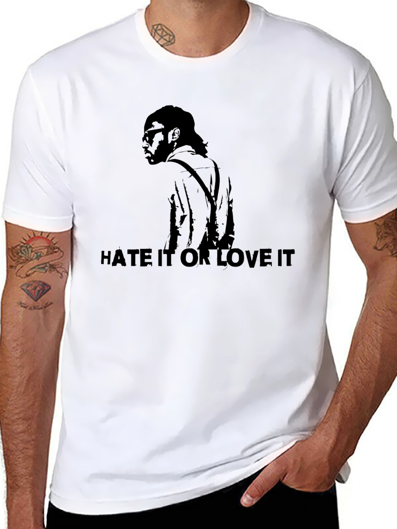 Hate It Or Love It Black Graphic Tee