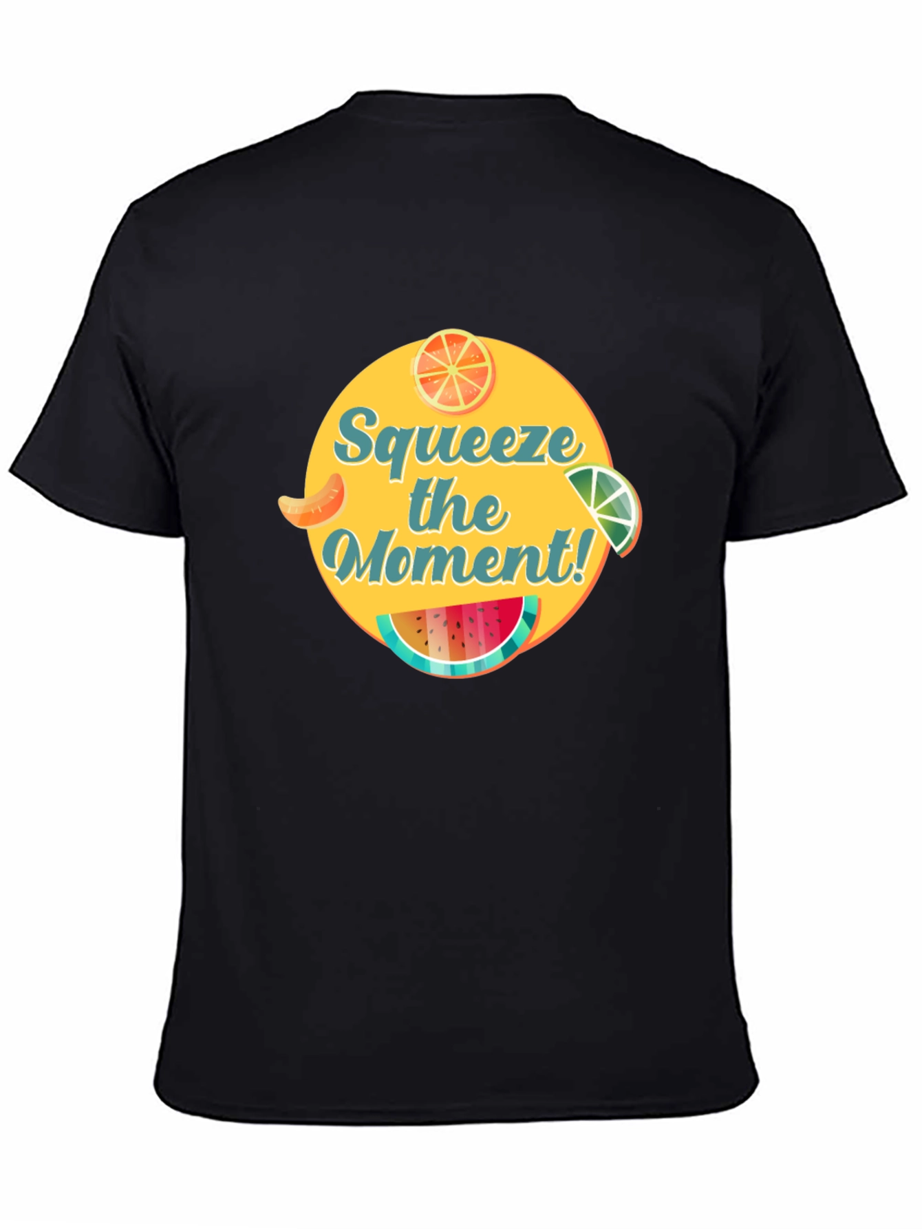 Squeeze the Moment Graphic Tee -  Mens Black T-Shirt