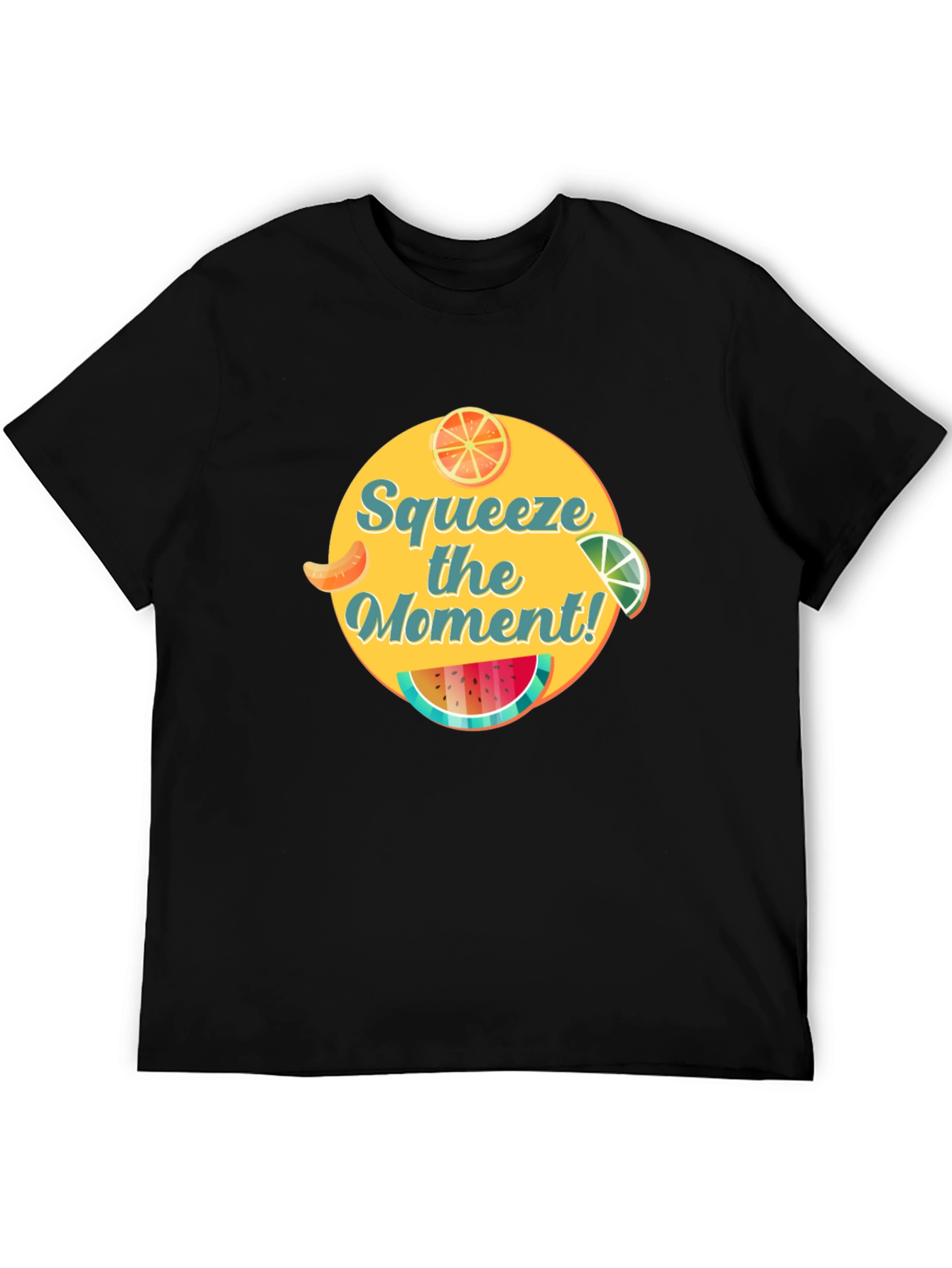Squeeze the Moment Graphic Tee -  Mens Black T-Shirt