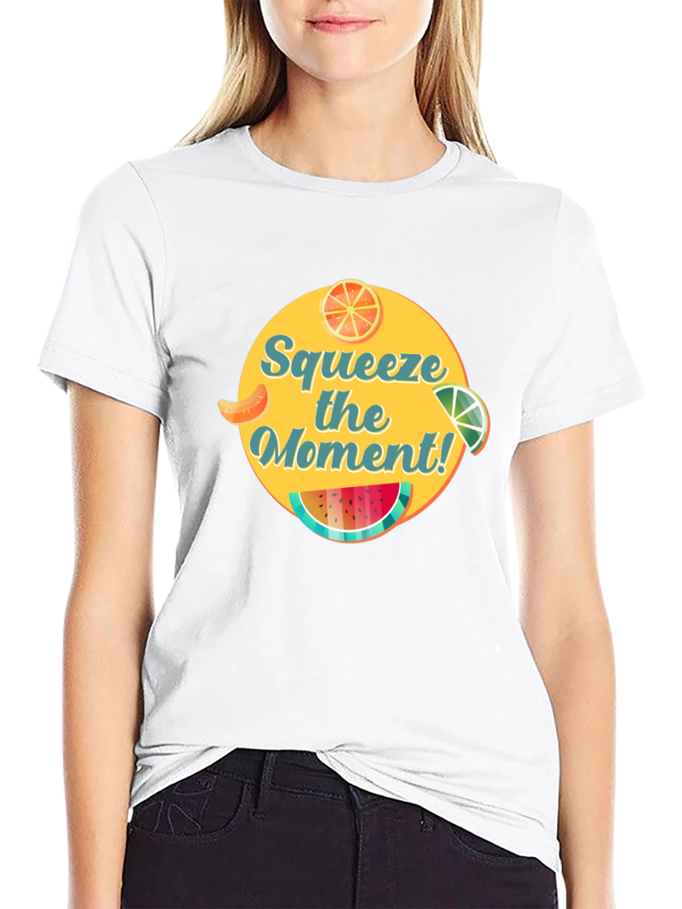 Squeeze the Moment Graphic Tee -  Mens Black T-Shirt