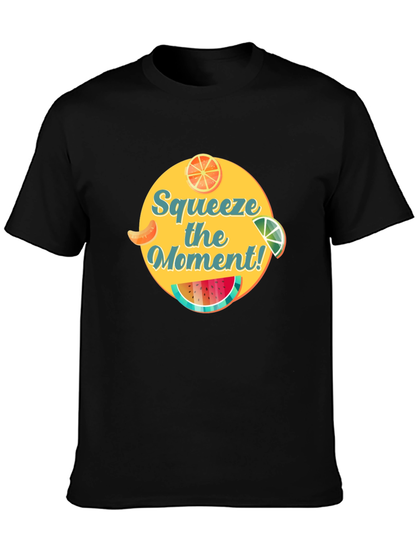 Squeeze the Moment Graphic Tee -  Mens Black T-Shirt