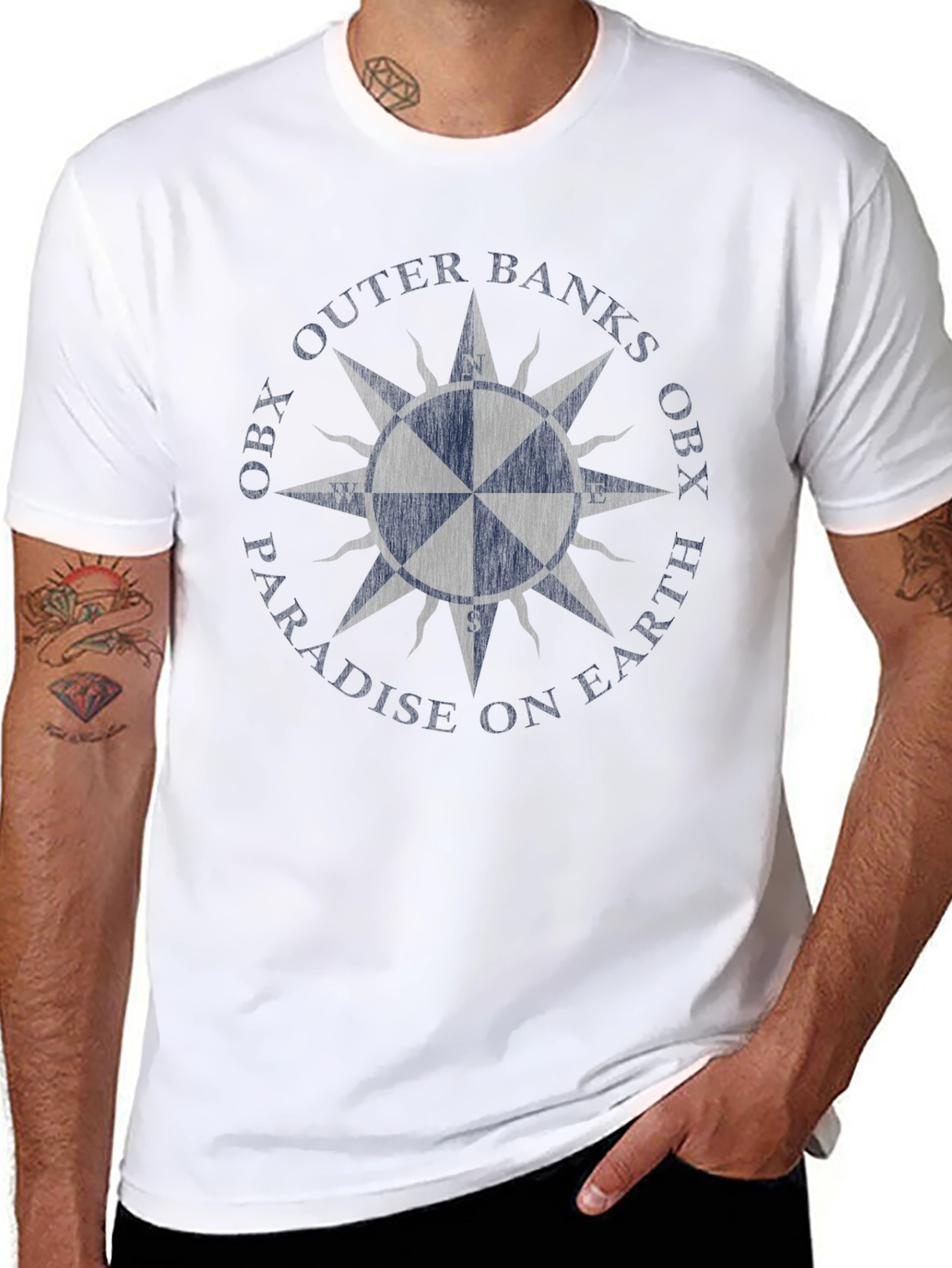 OBX Outer Banks Compass Graphic T-Shirt