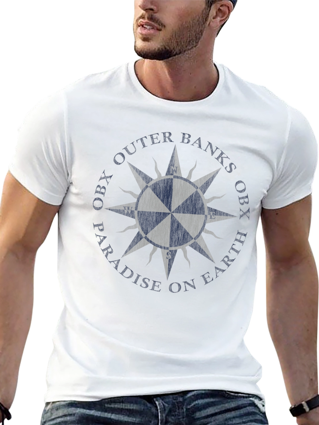 OBX Outer Banks Compass Graphic T-Shirt