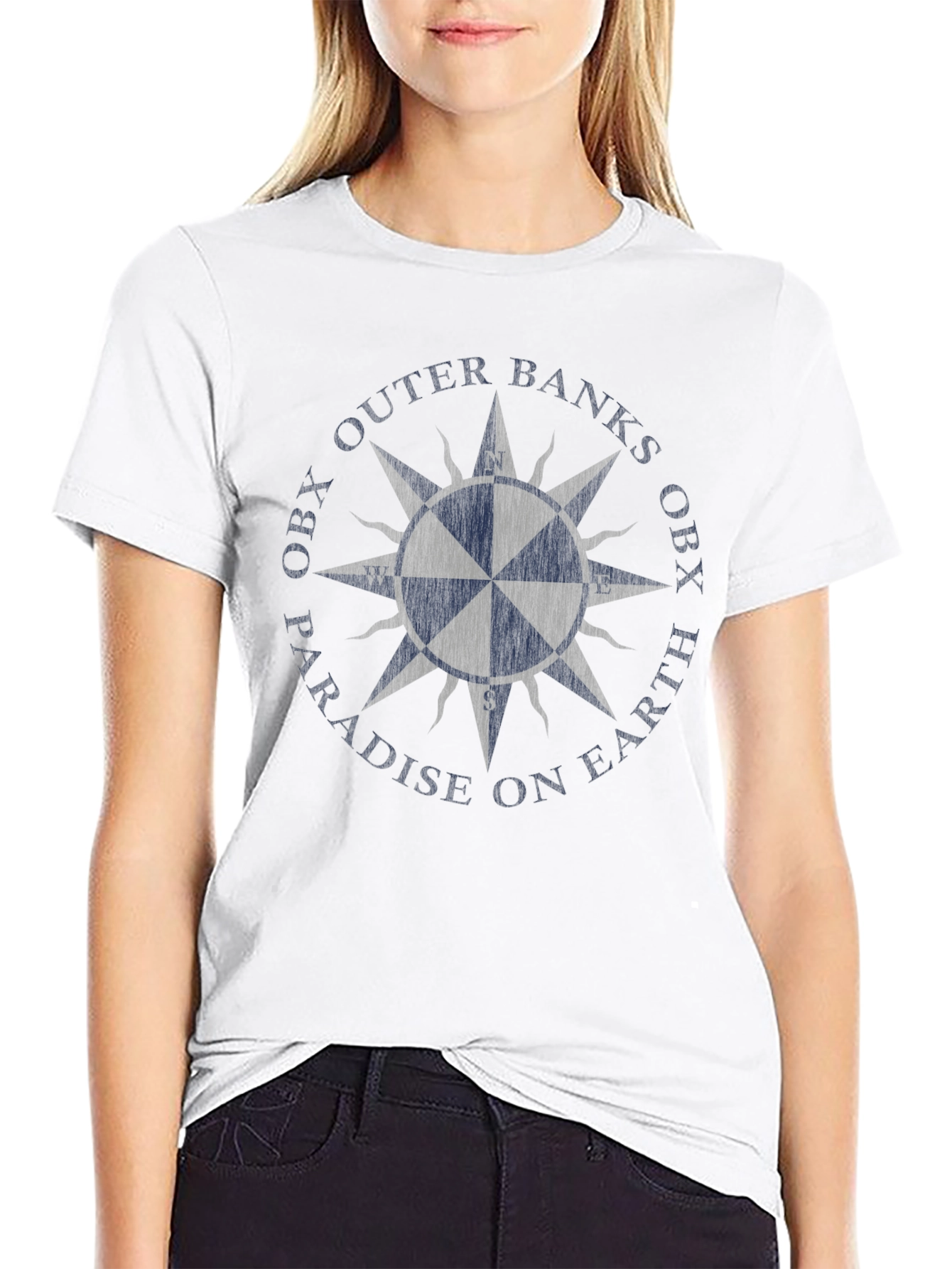 OBX Outer Banks Compass Graphic T-Shirt