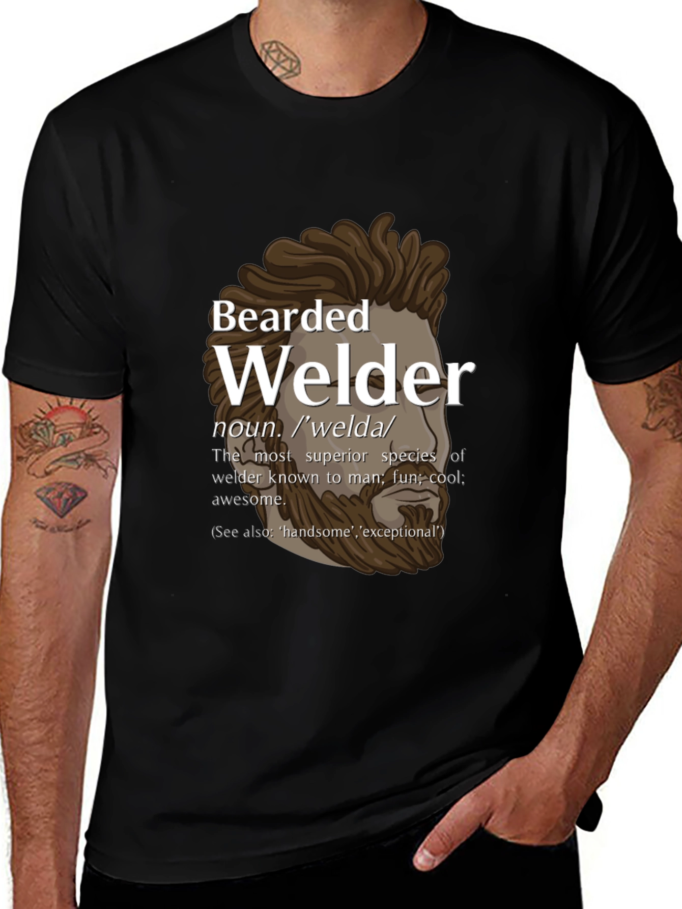 Bearded Welder Graphic T-Shirt