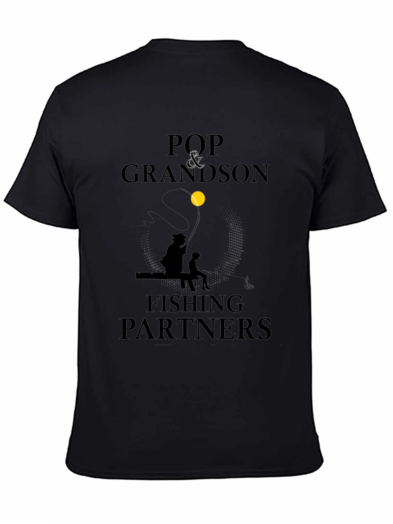 Pop & Grandson Fishing Partners Black T-Shirt