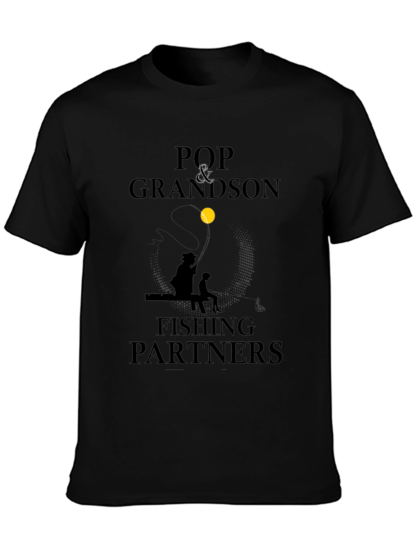 Pop & Grandson Fishing Partners Black T-Shirt
