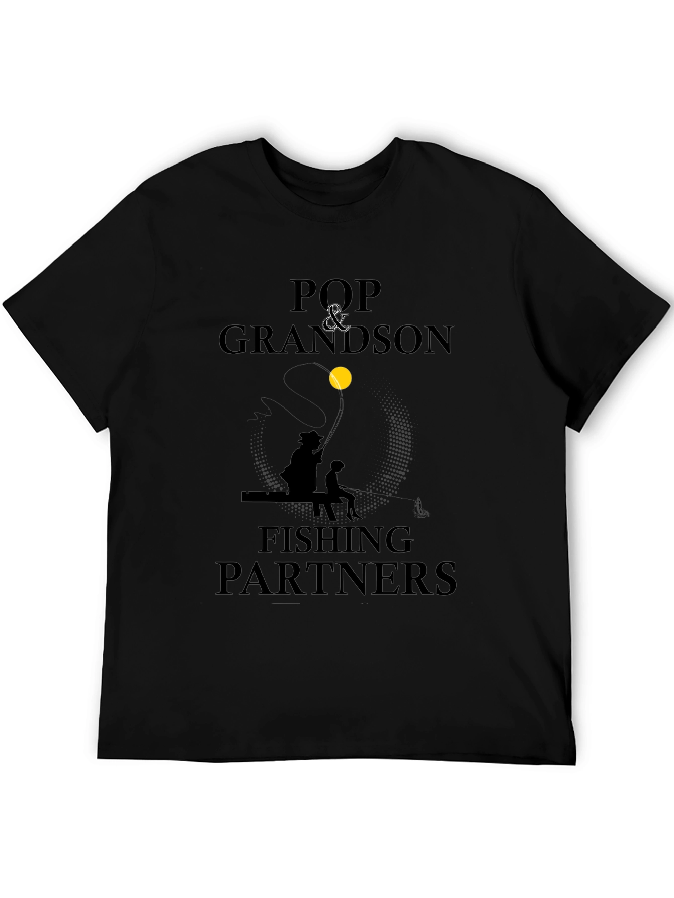 Pop & Grandson Fishing Partners Black T-Shirt
