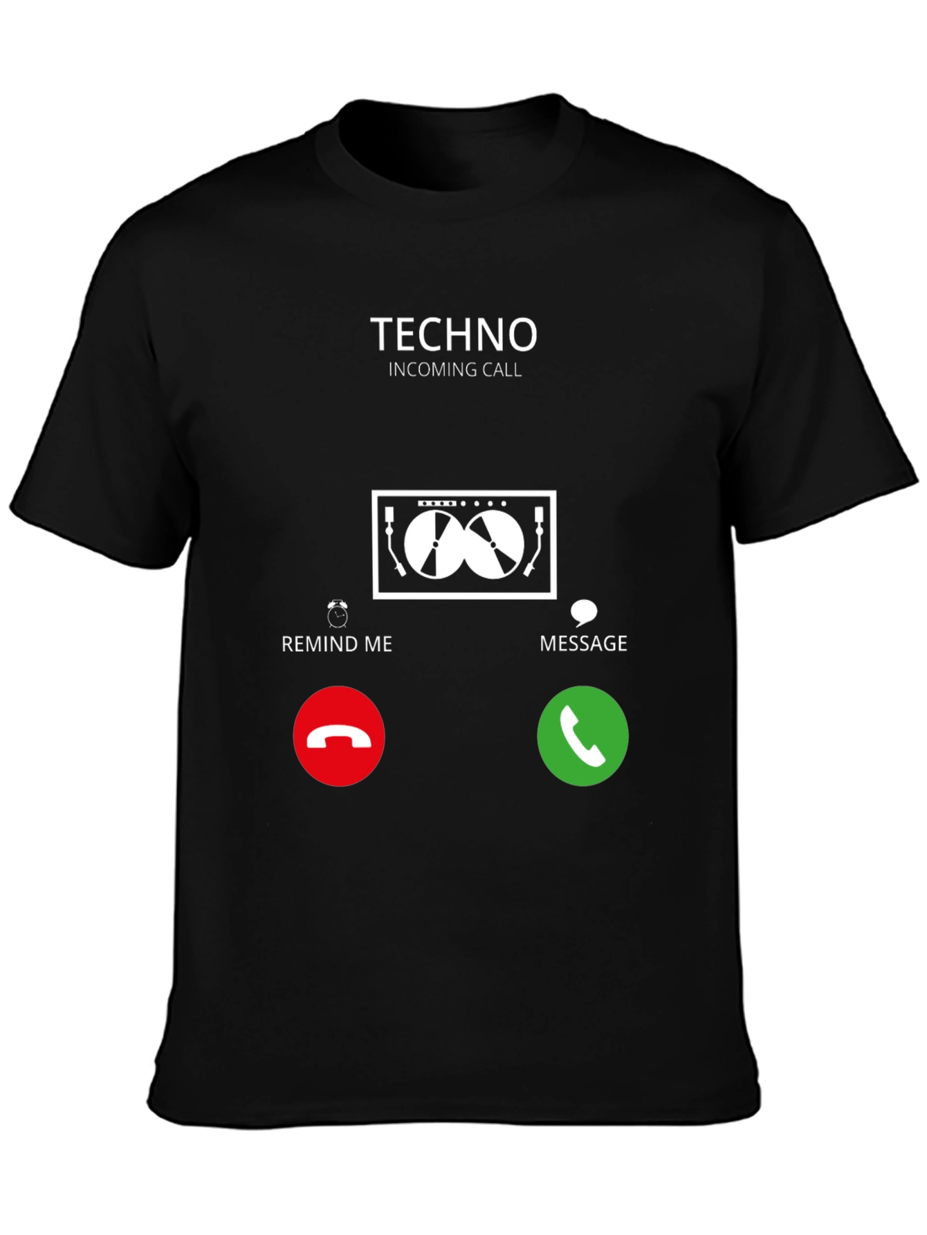 Techno Incoming Call Graphic T-Shirt