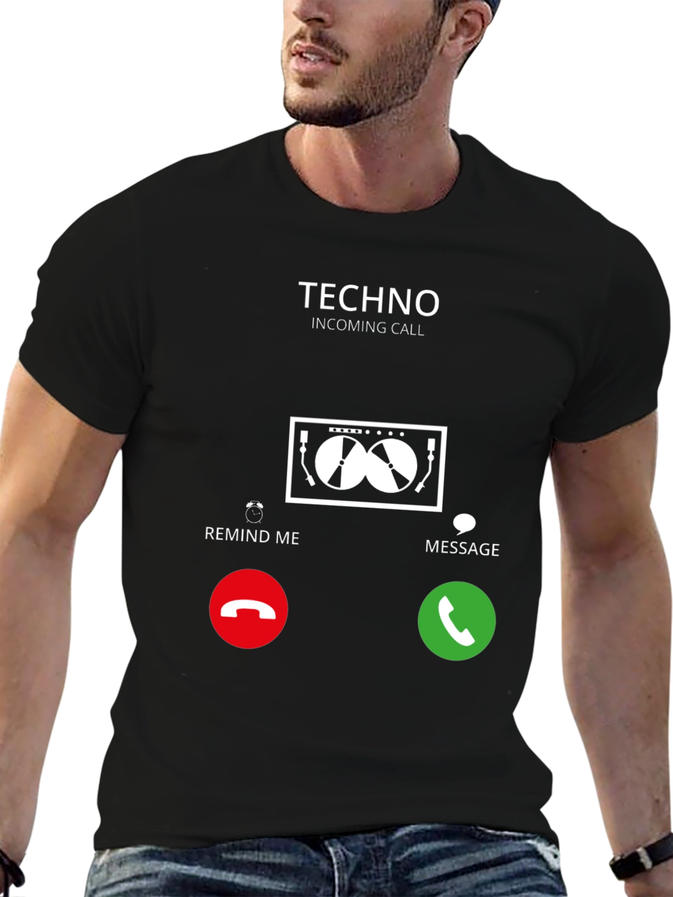Techno Incoming Call Graphic T-Shirt