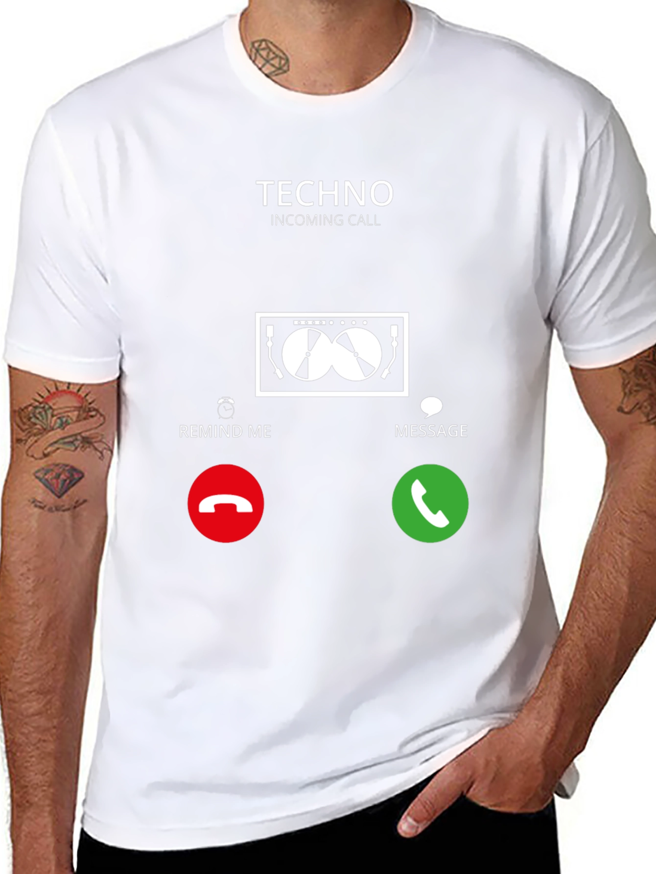 Techno Incoming Call Graphic T-Shirt