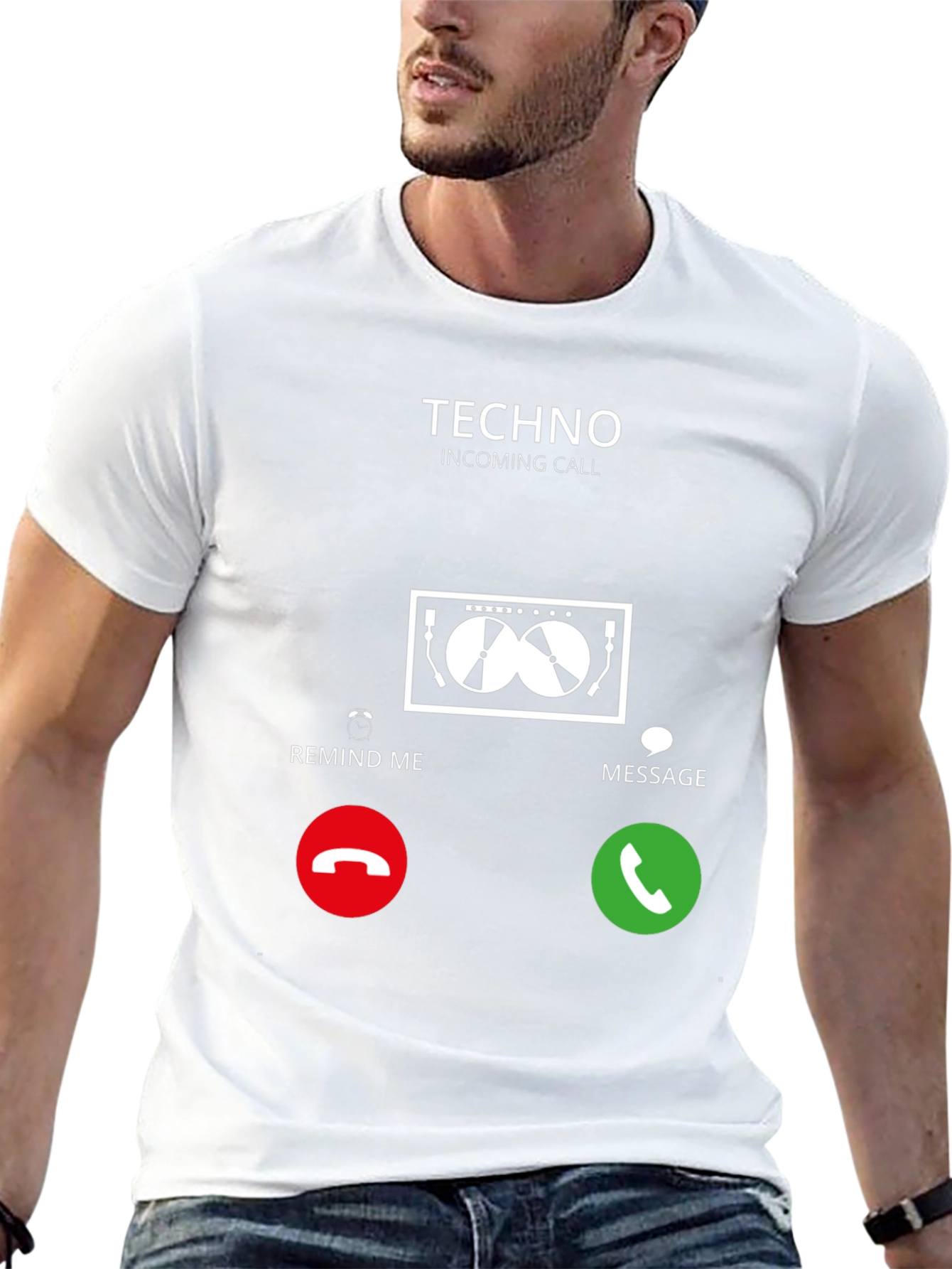 Techno Incoming Call Graphic T-Shirt