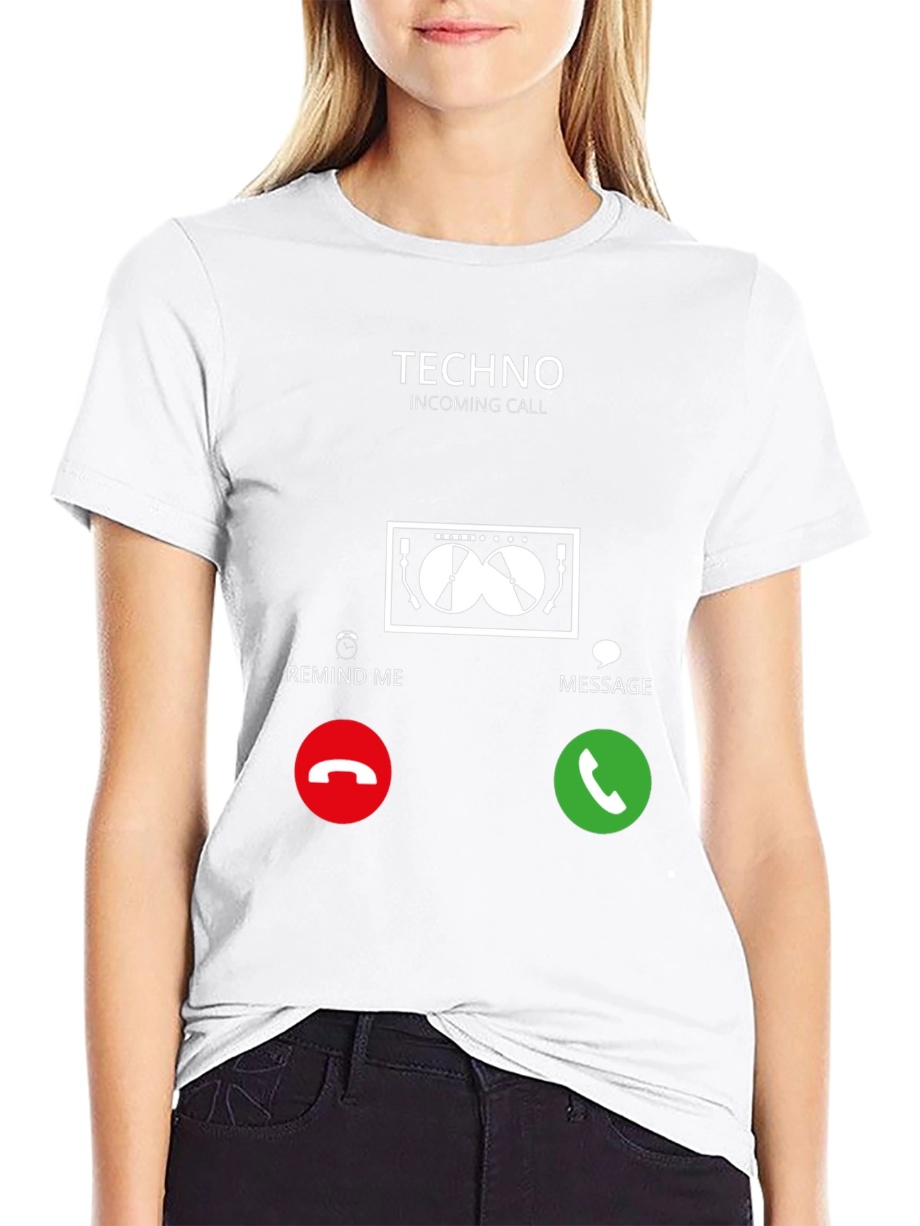 Techno Incoming Call Graphic T-Shirt