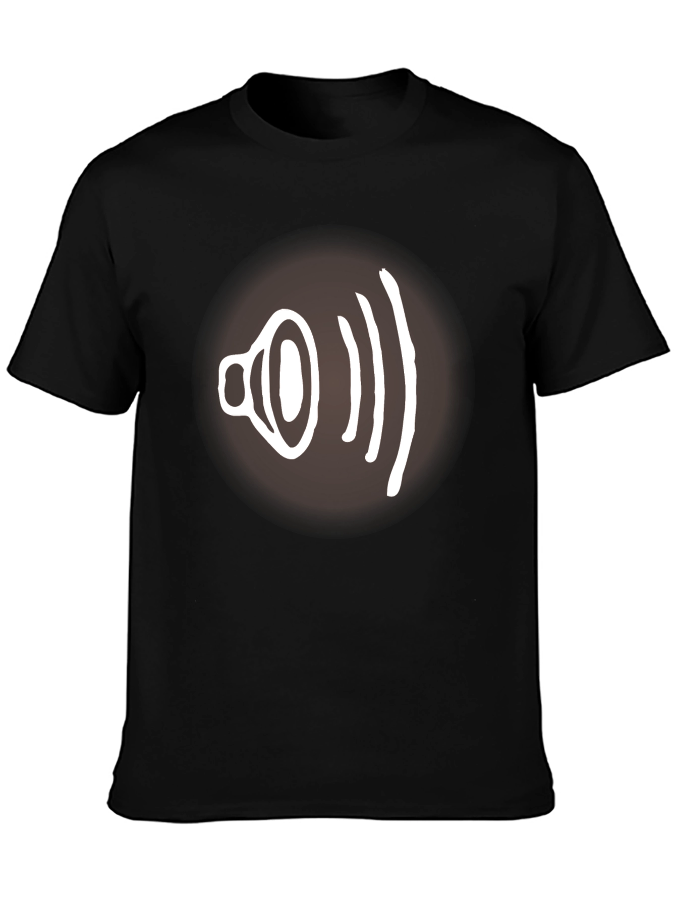 Sound Wave Graphic Tee - Black Cotton T-Shirt