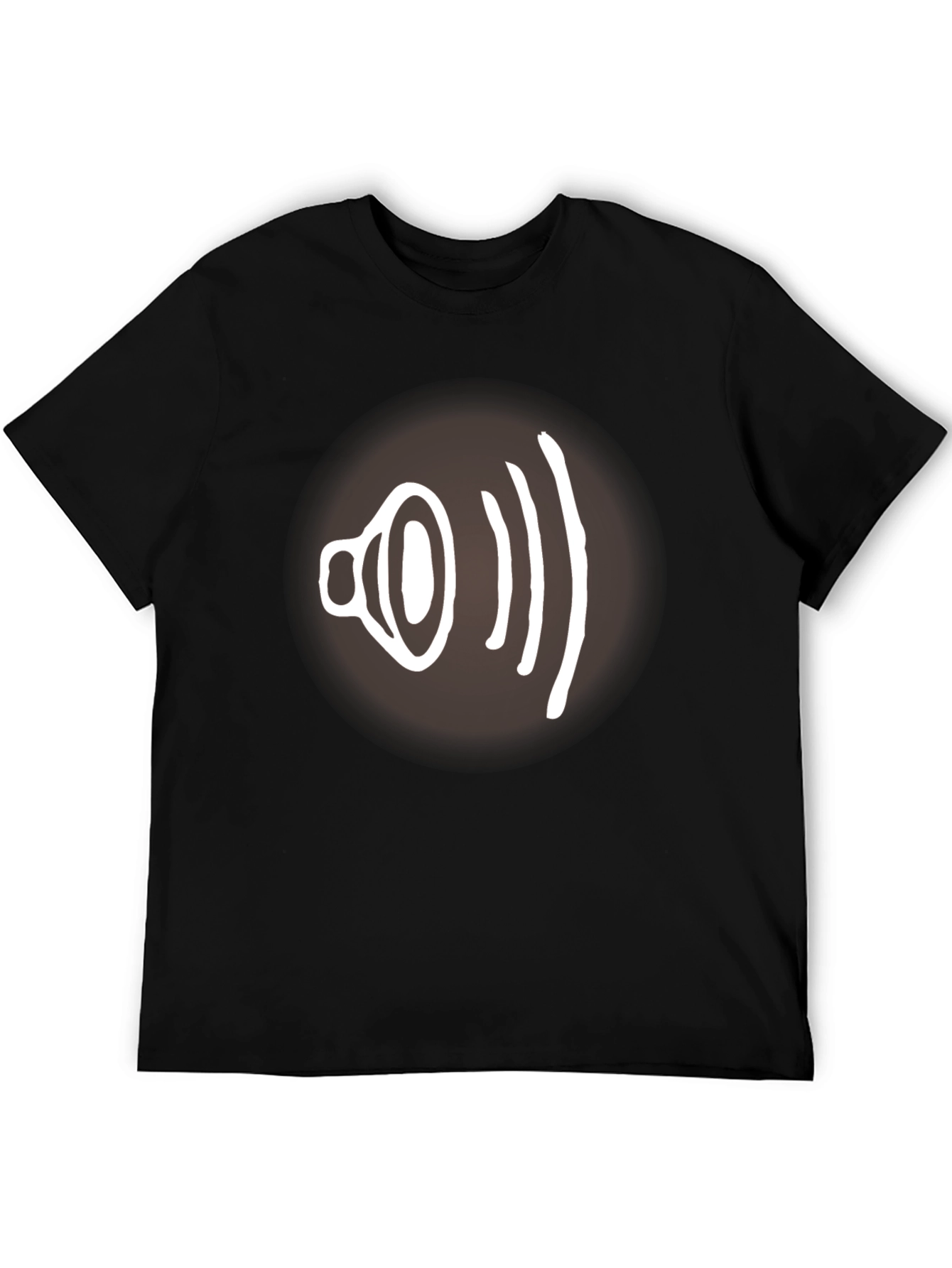 Sound Wave Graphic Tee - Black Cotton T-Shirt