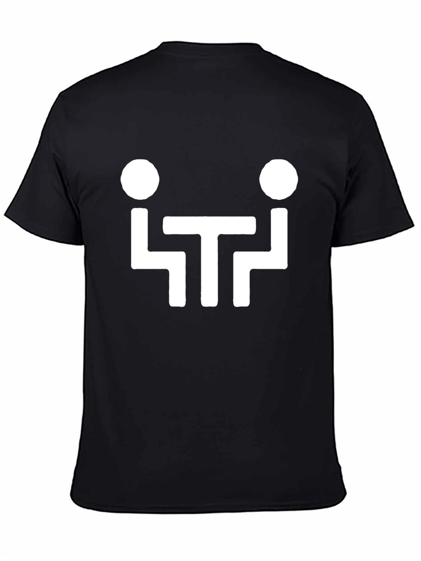 Abstract Face Graphic Tee - Unique Black Cotton T-Shirt