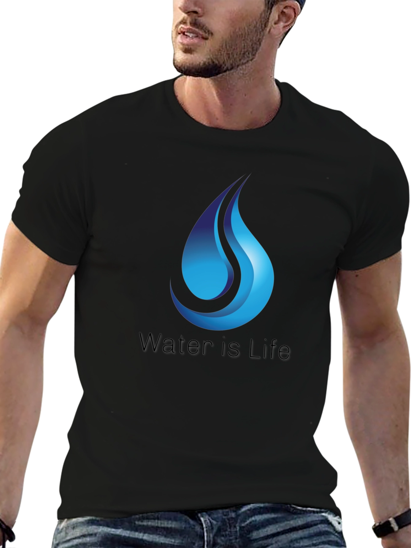 Water is Life T-Shirt - Black