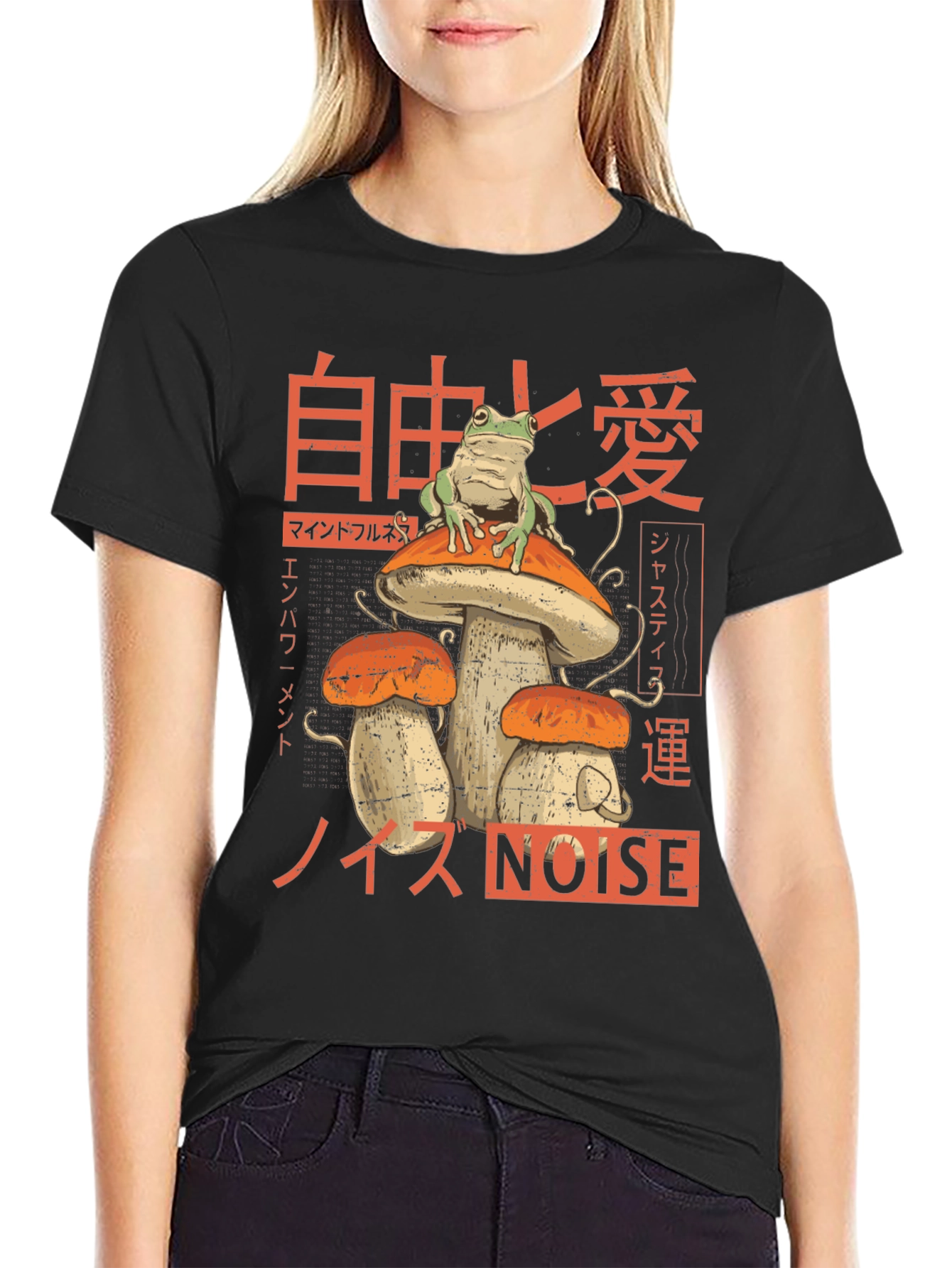 Frog Mushroom T-Shirt - Japanese Style