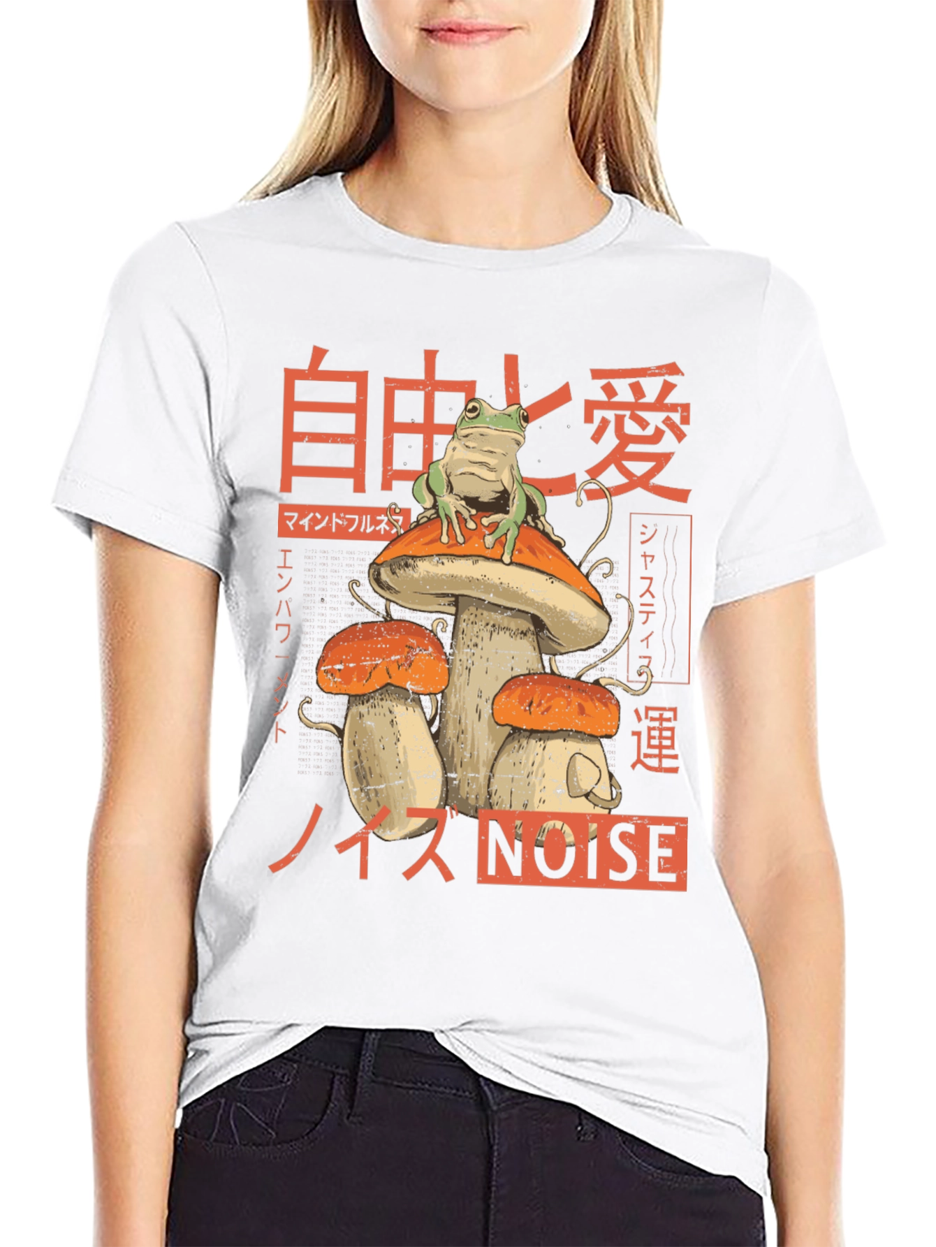 Frog Mushroom T-Shirt - Japanese Style