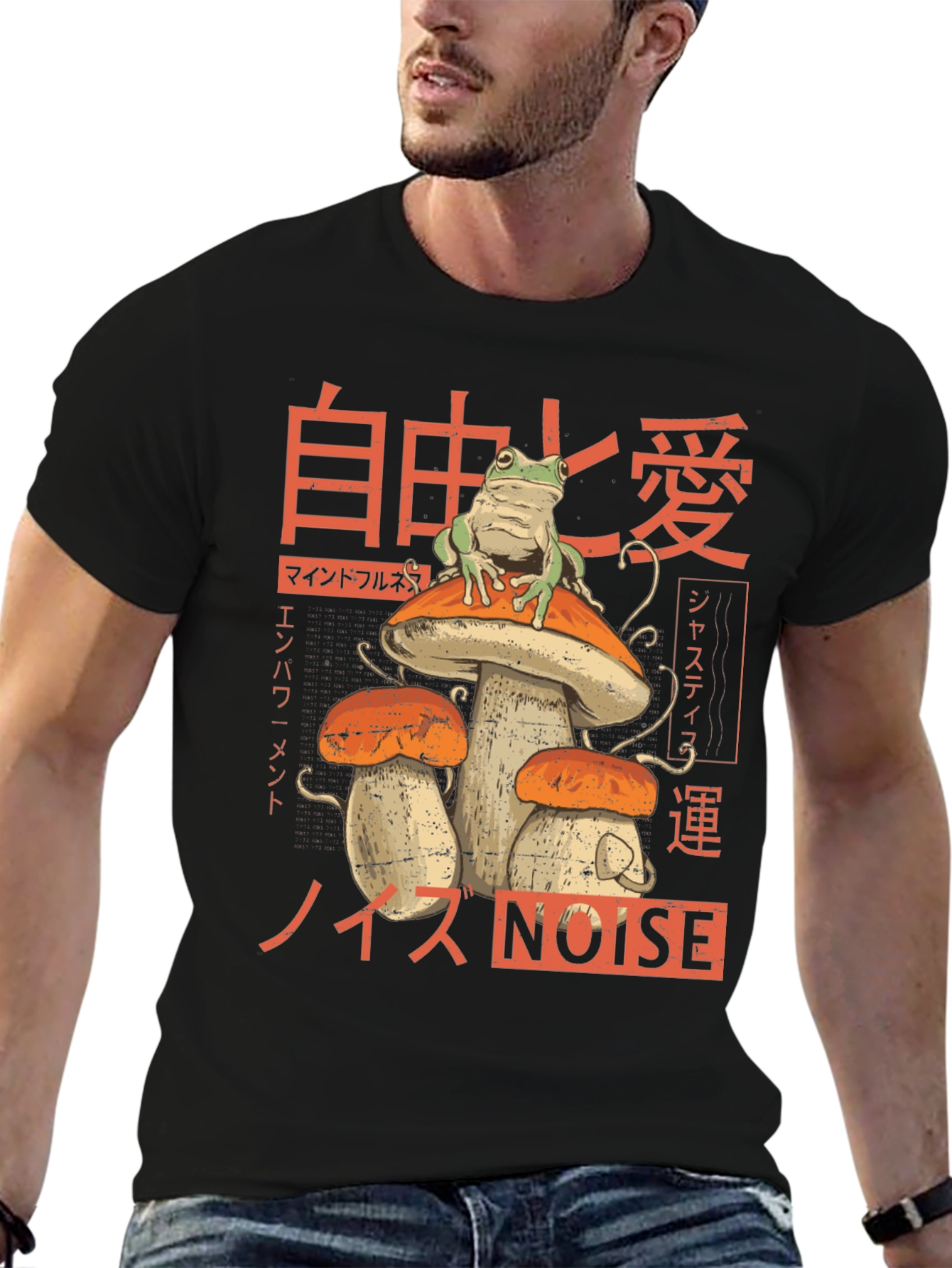Frog Mushroom T-Shirt - Japanese Style