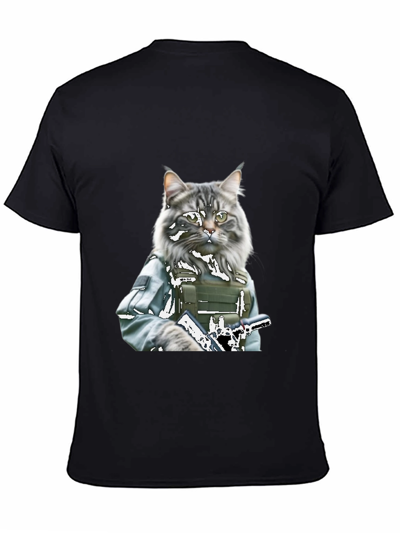Tactical Cat T-Shirt - Military Style Graphic Tee