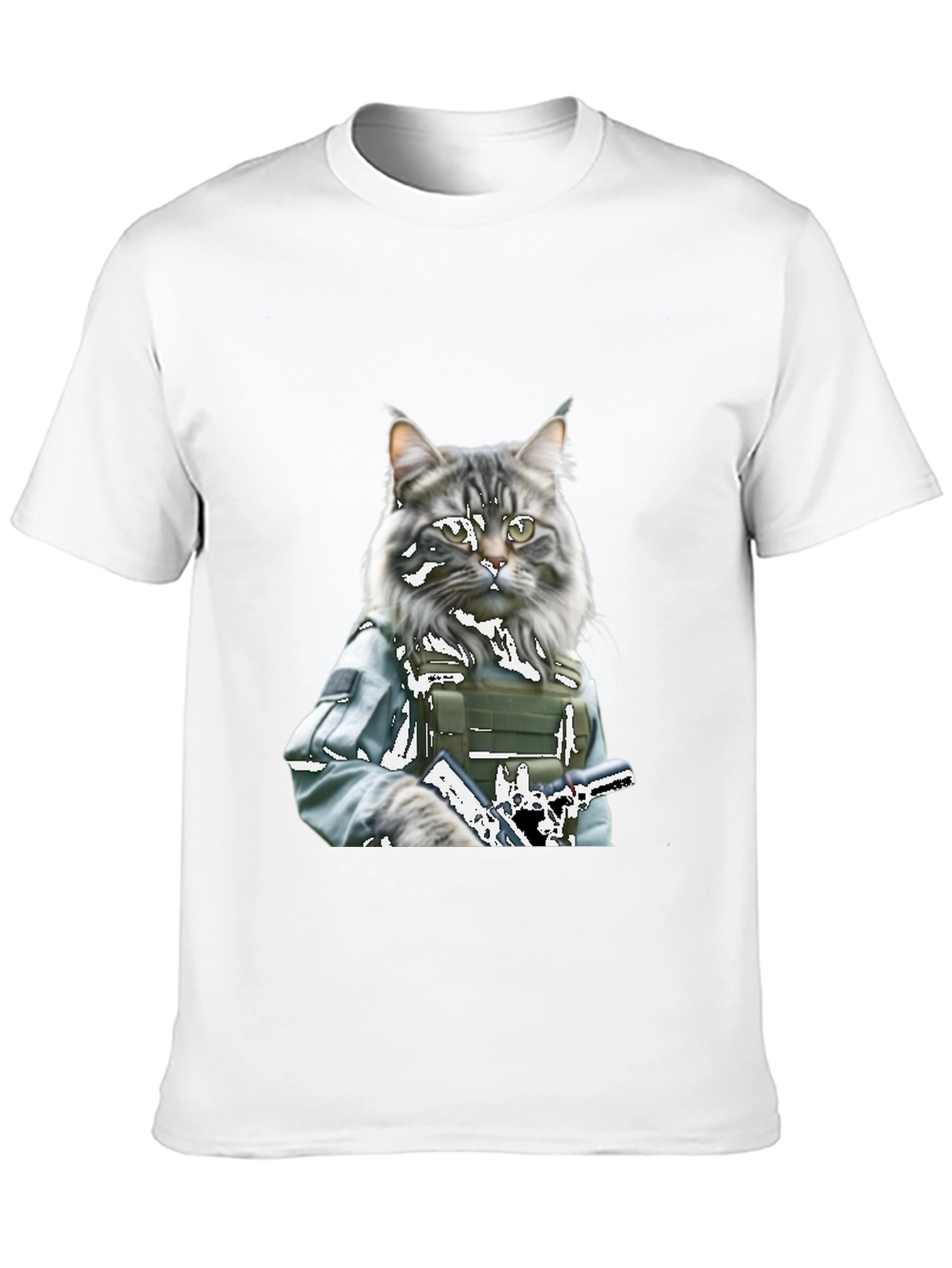 Tactical Cat T-Shirt - Military Style Graphic Tee