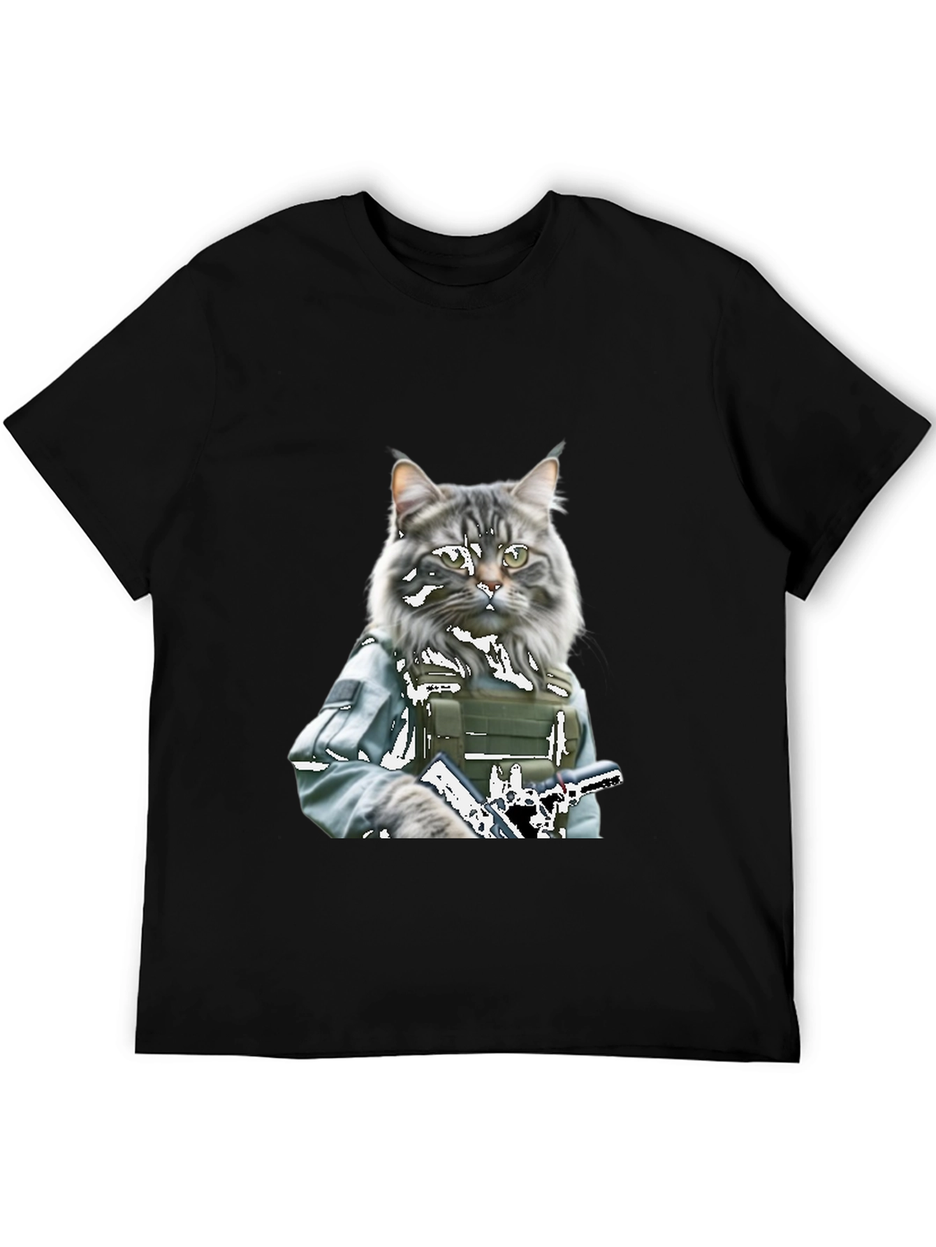Tactical Cat T-Shirt - Military Style Graphic Tee