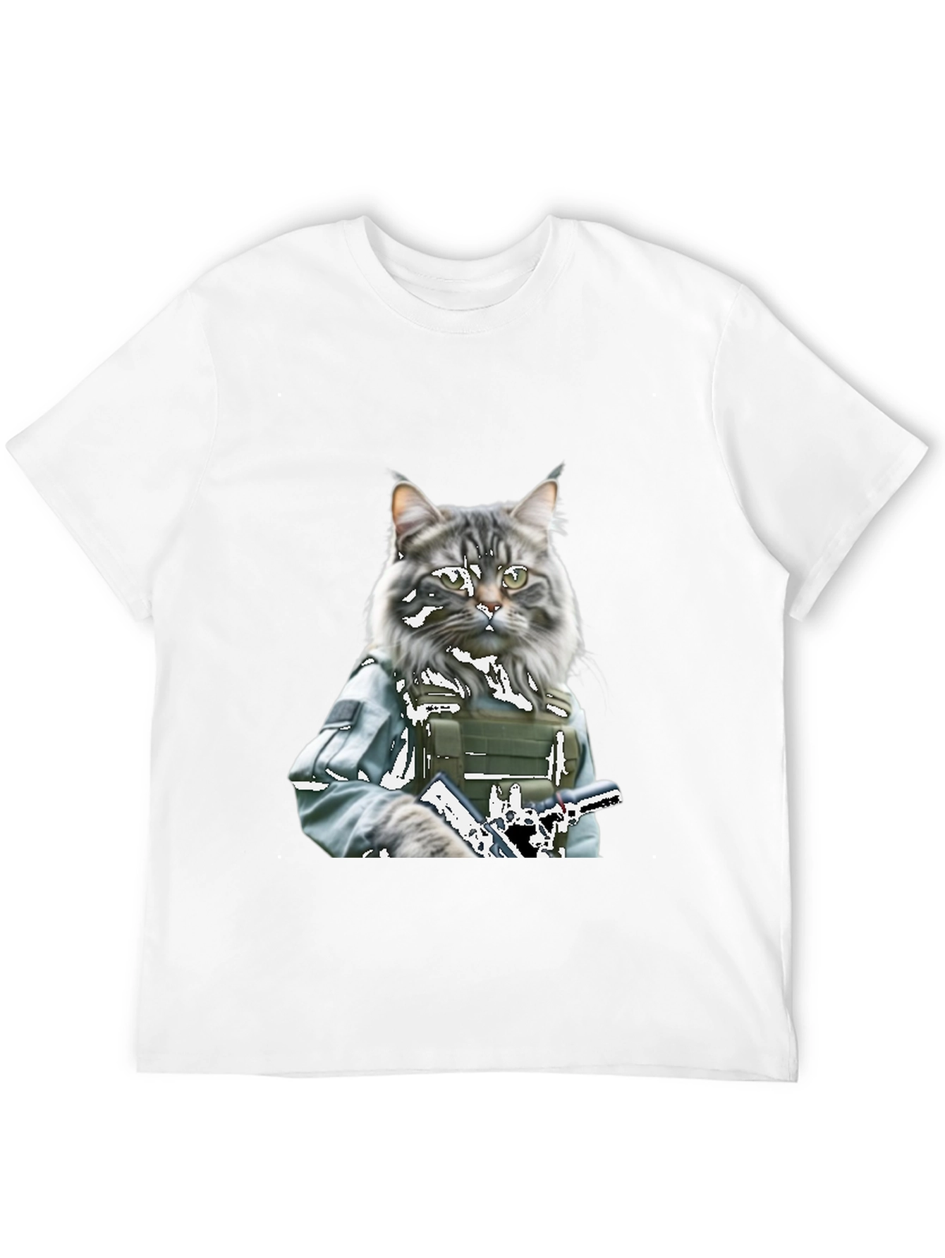 Tactical Cat T-Shirt - Military Style Graphic Tee