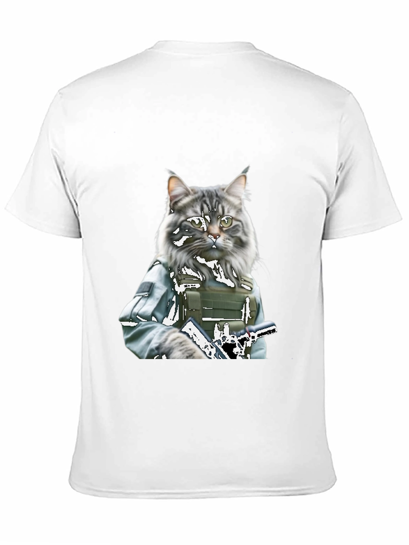 Tactical Cat T-Shirt - Military Style Graphic Tee
