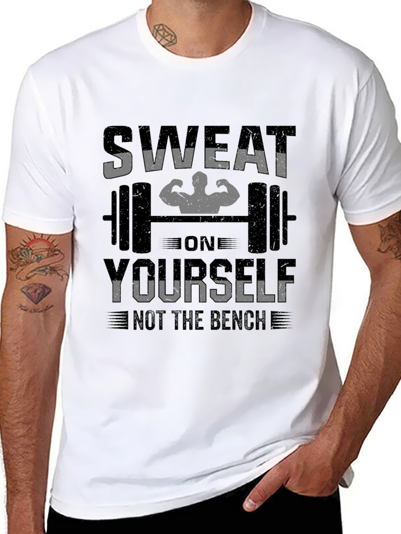 Sweat On Yourself Gym Black T-Shirt