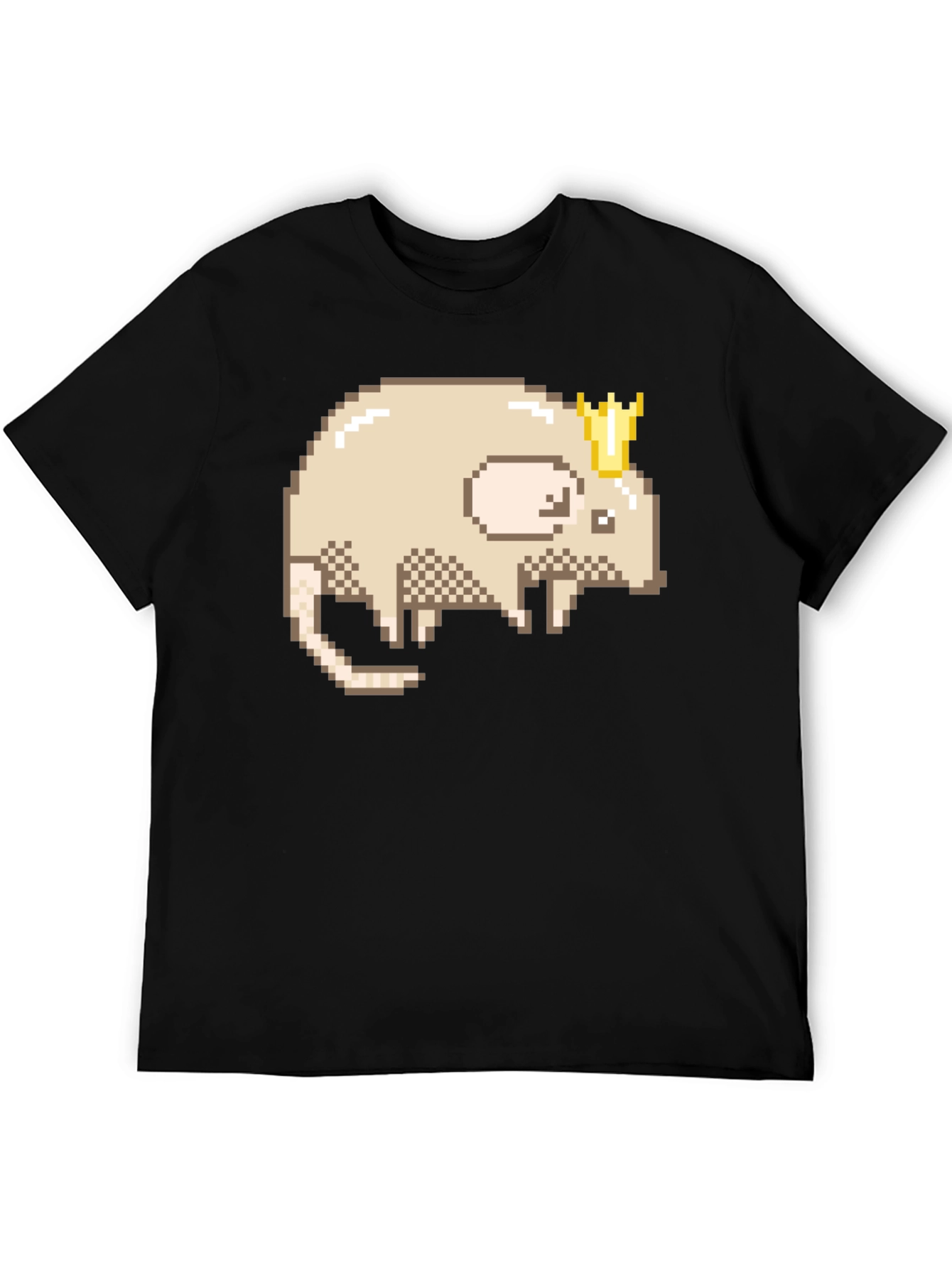 Pixel Rat King Graphic Tee - Black Casual Shirt