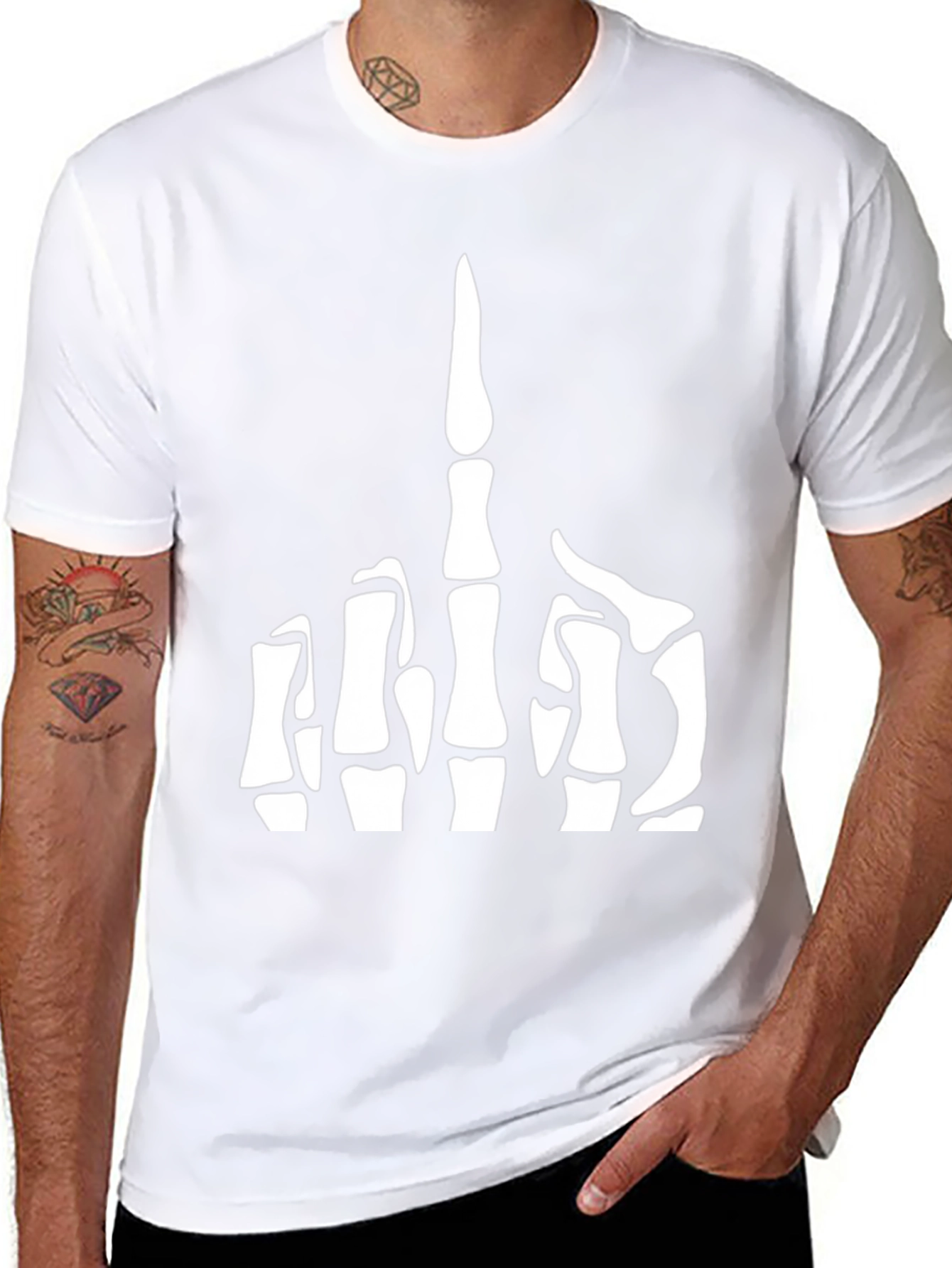 Skeleton Hand Graphic Black T-Shirt