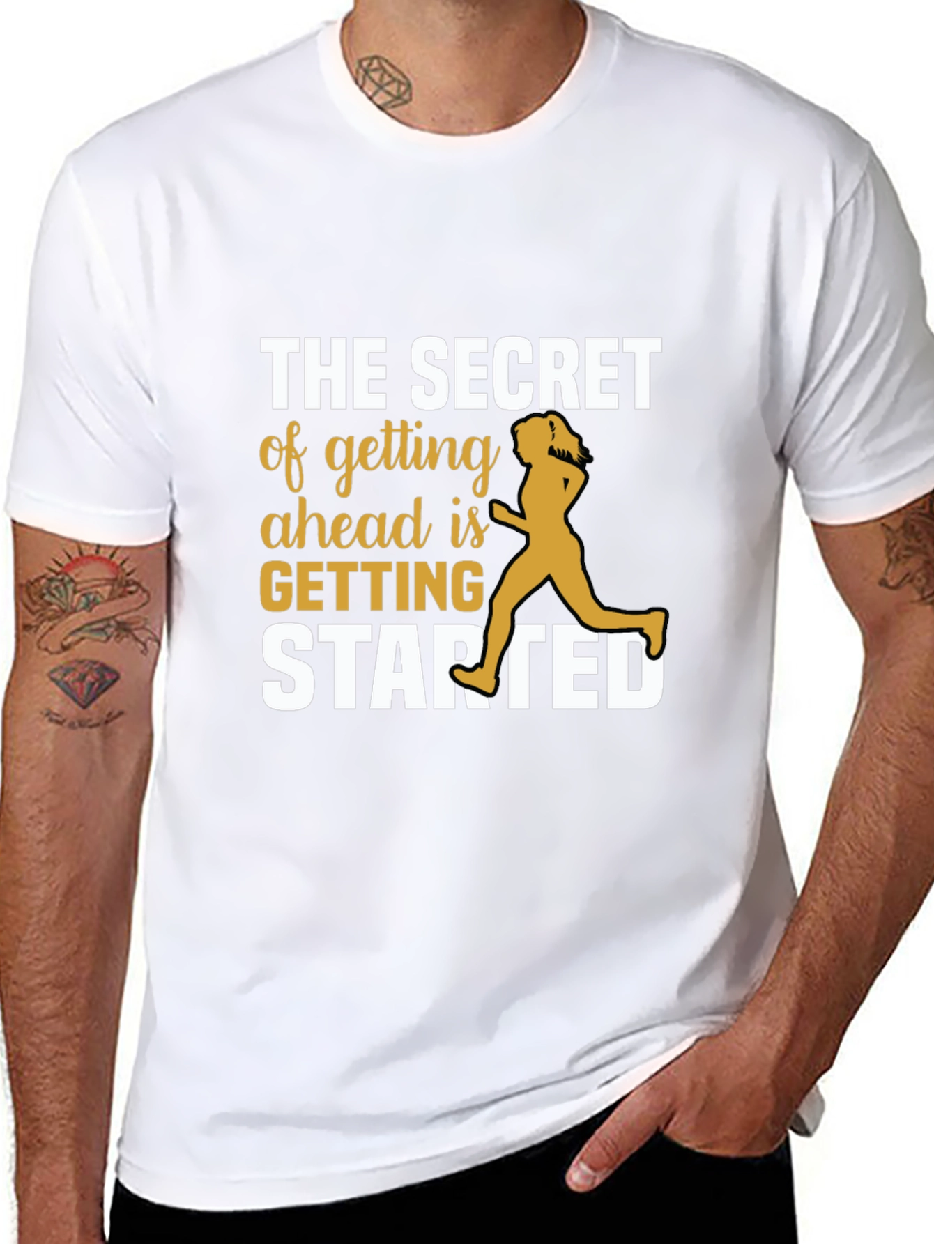 Motivational Running Tee - Secret to Getting Started T-Shirt
