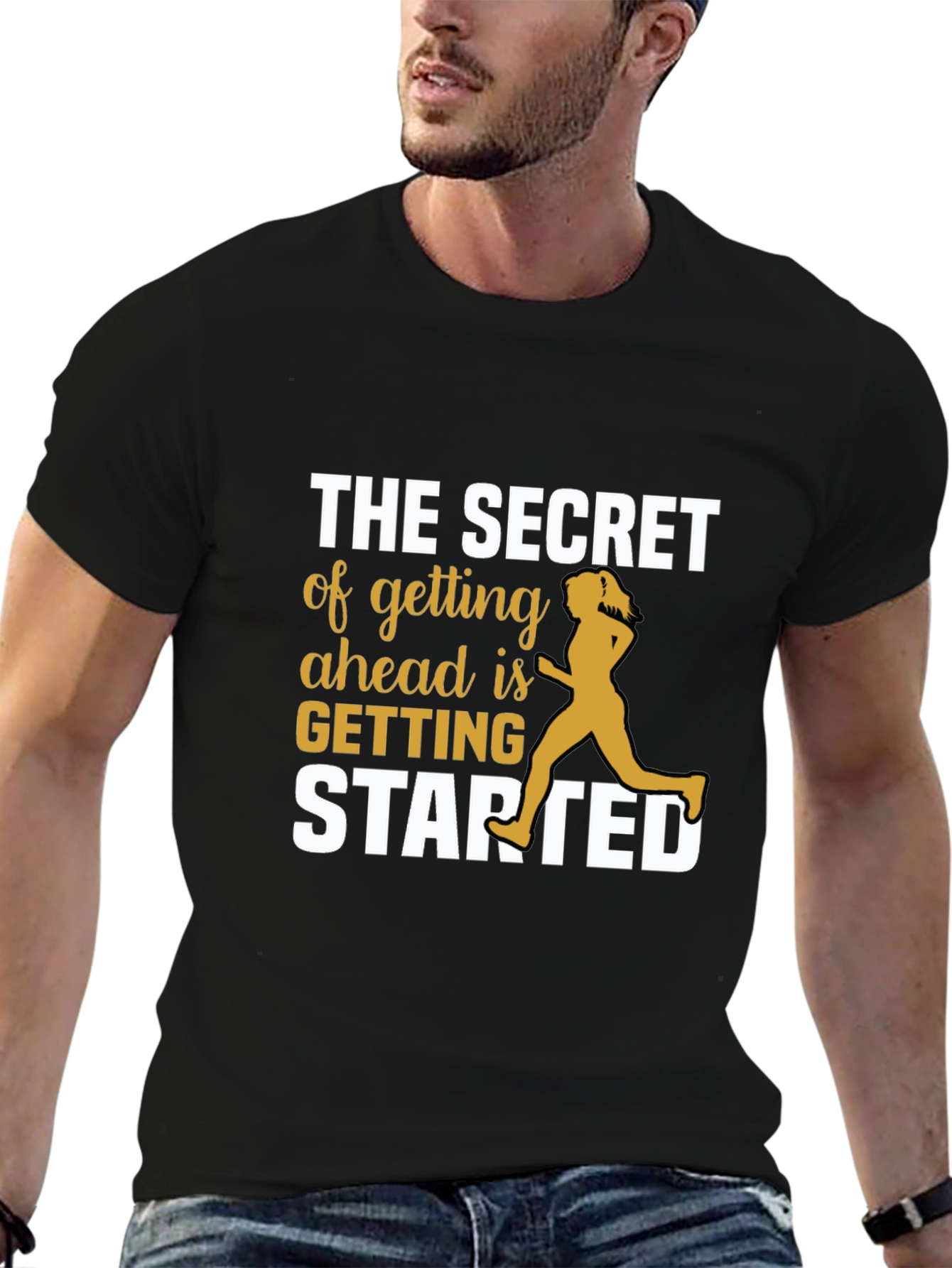 Motivational Running Tee - Secret to Getting Started T-Shirt