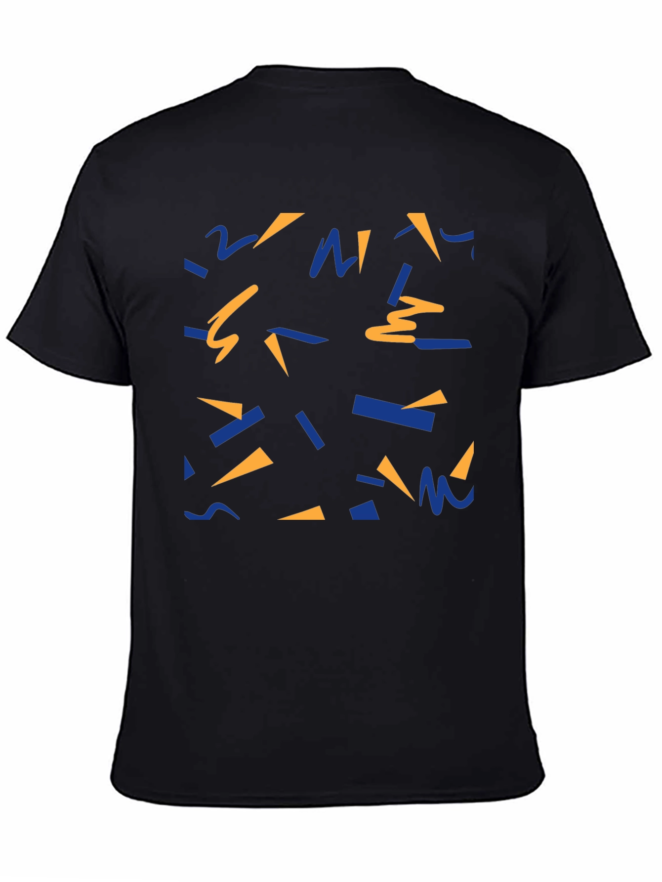 Retro Pattern Black T-Shirt