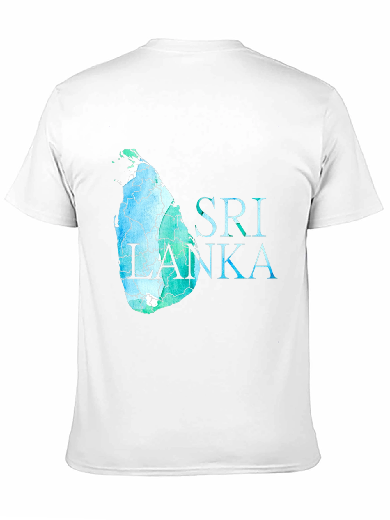 Sri Lanka Map T-Shirt - Black Cotton Tee