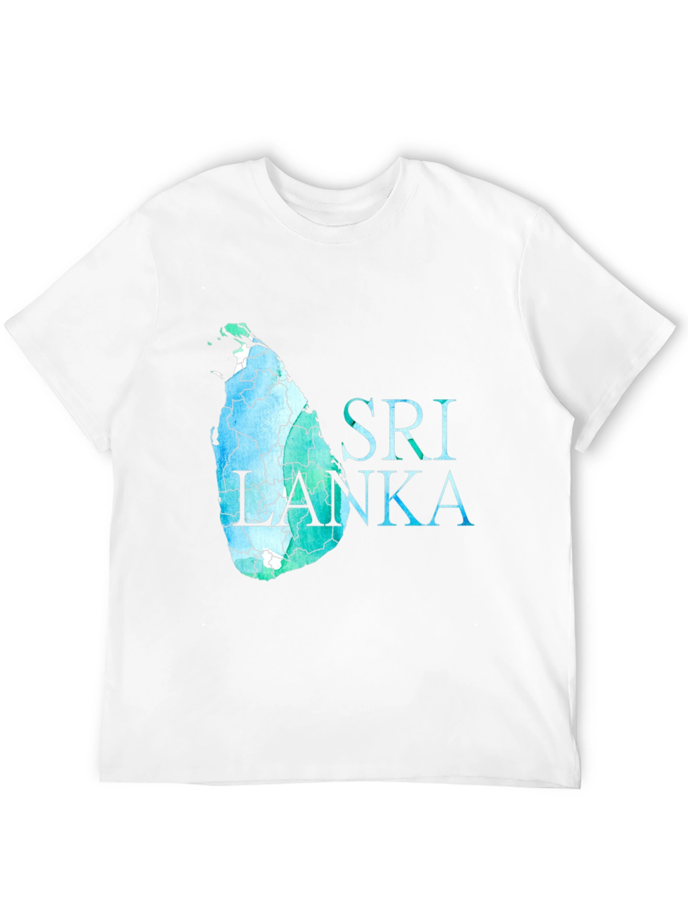 Sri Lanka Map T-Shirt - Black Cotton Tee