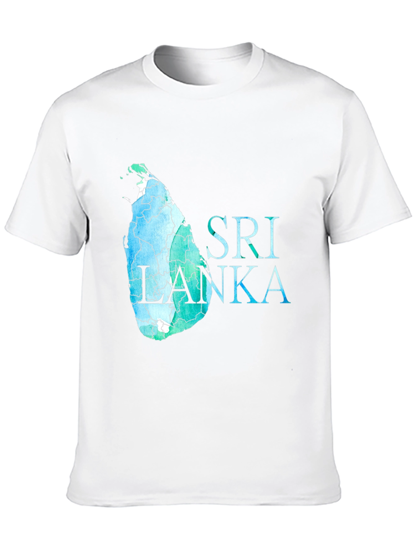 Sri Lanka Map T-Shirt - Black Cotton Tee