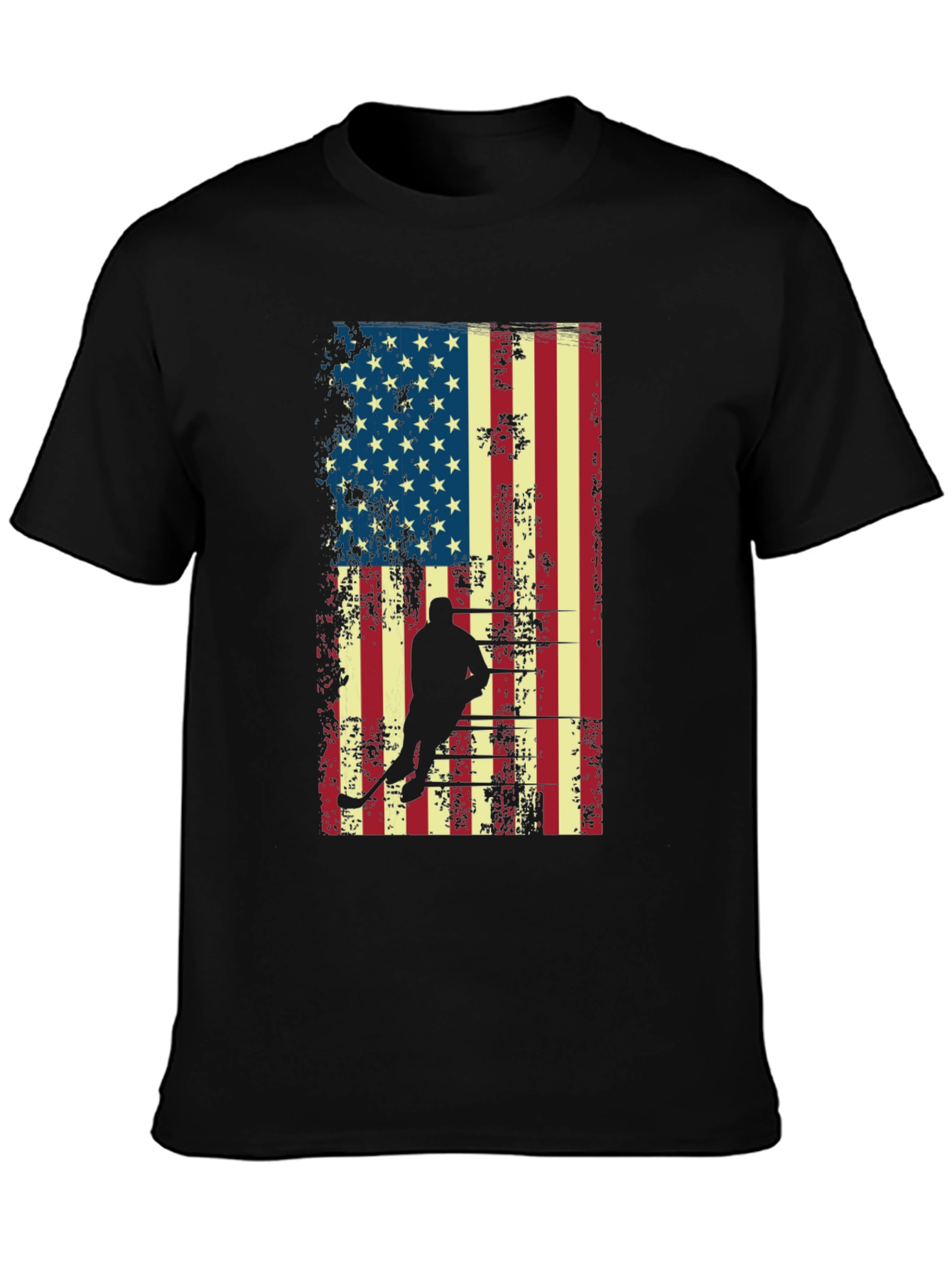 Hockey USA Flag Graphic T-Shirt