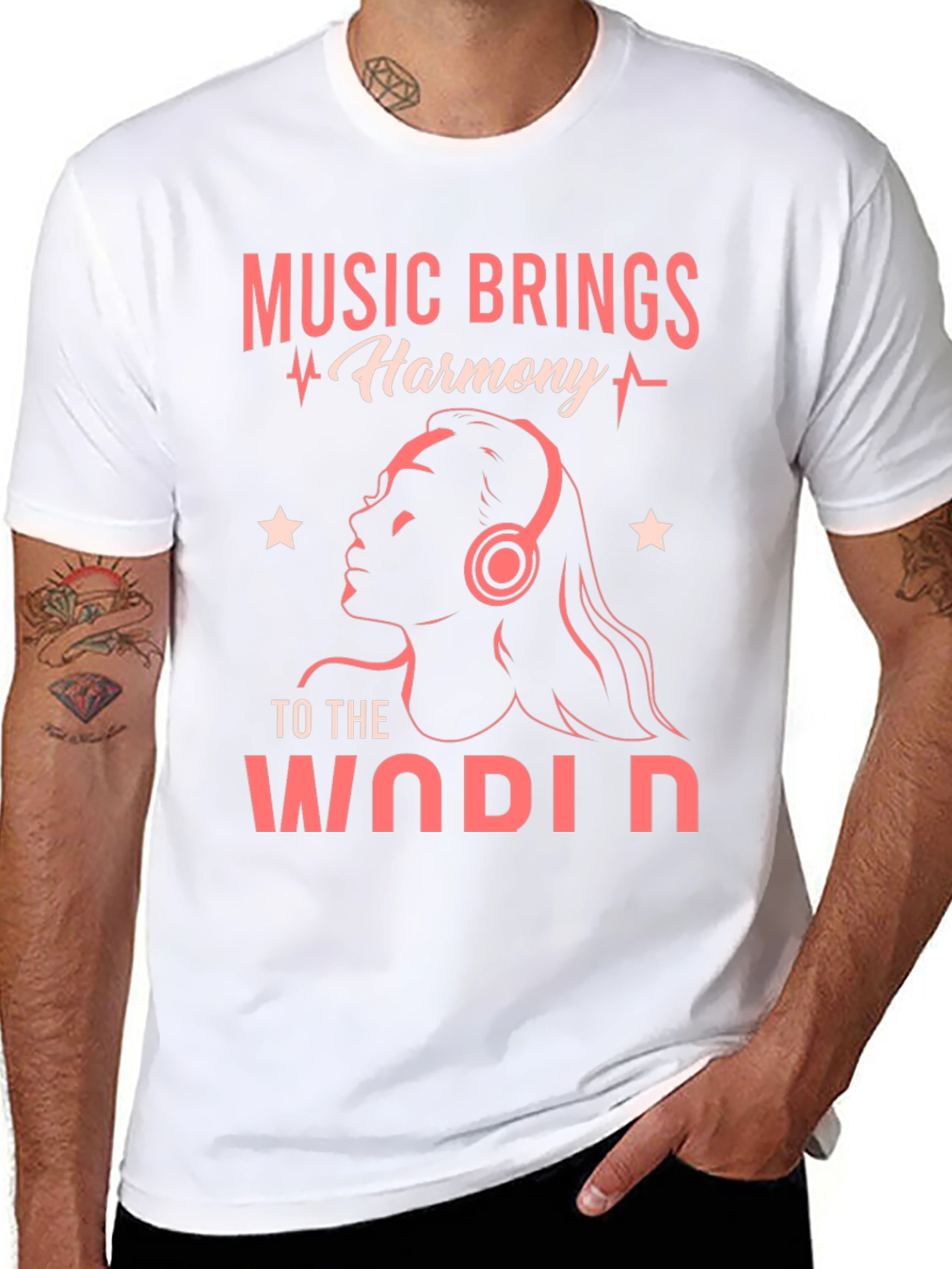 Music Brings Harmony to the World T-Shirt
